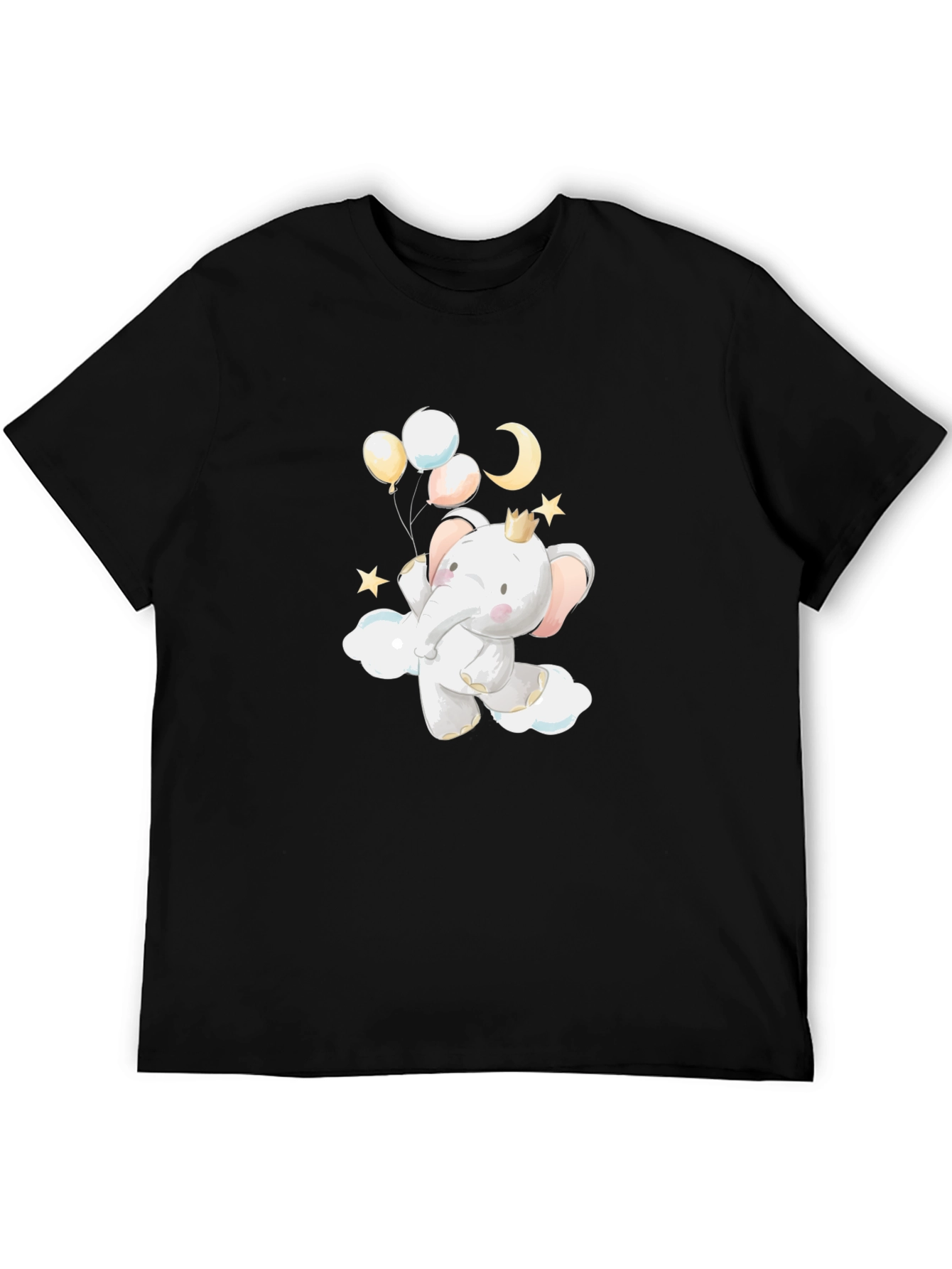 Cute Elephant with Balloons Graphic T-Shirt