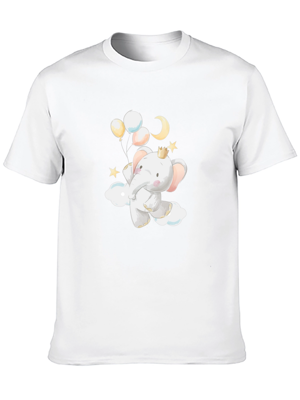 Cute Elephant with Balloons Graphic T-Shirt