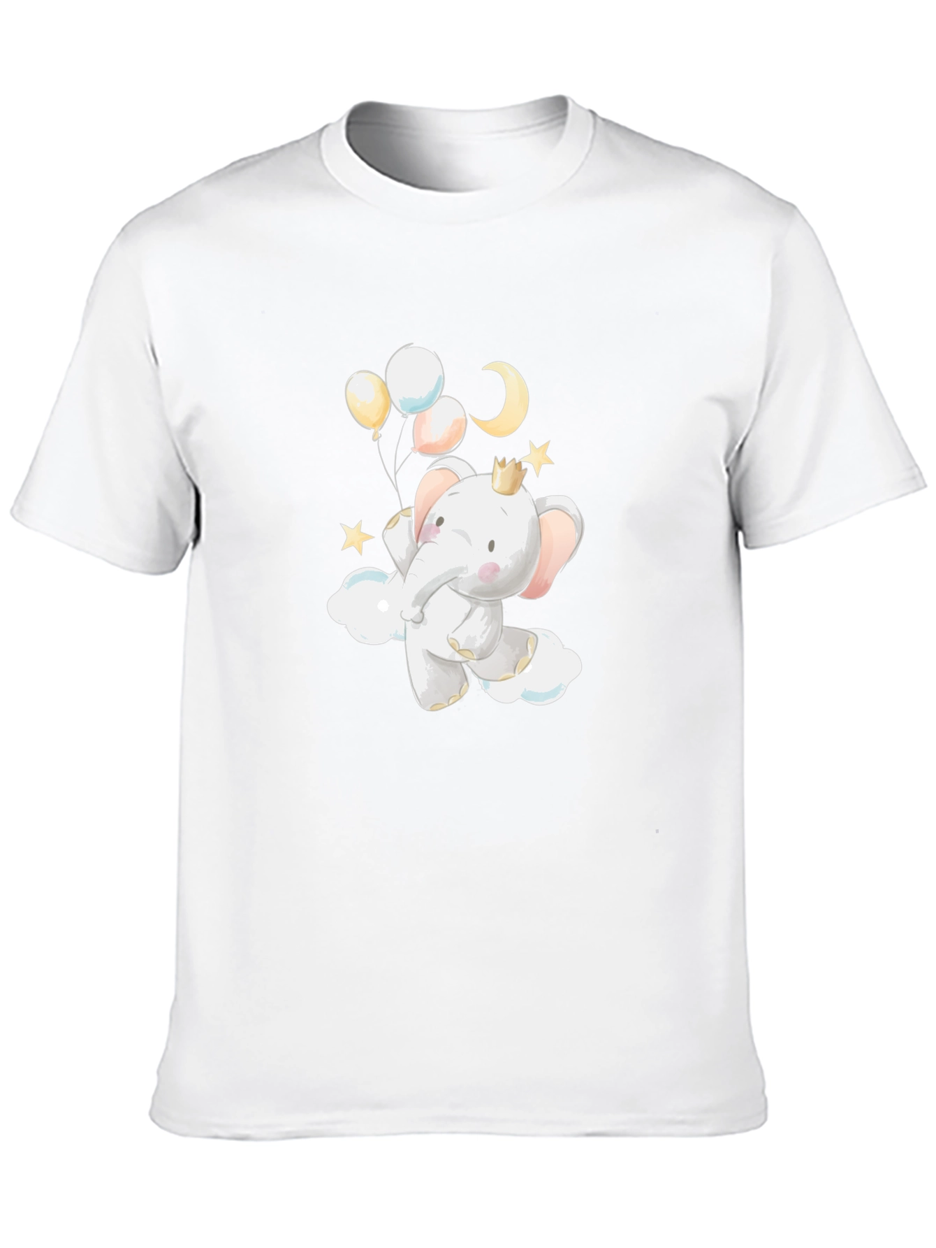 Cute Elephant with Balloons Graphic T-Shirt