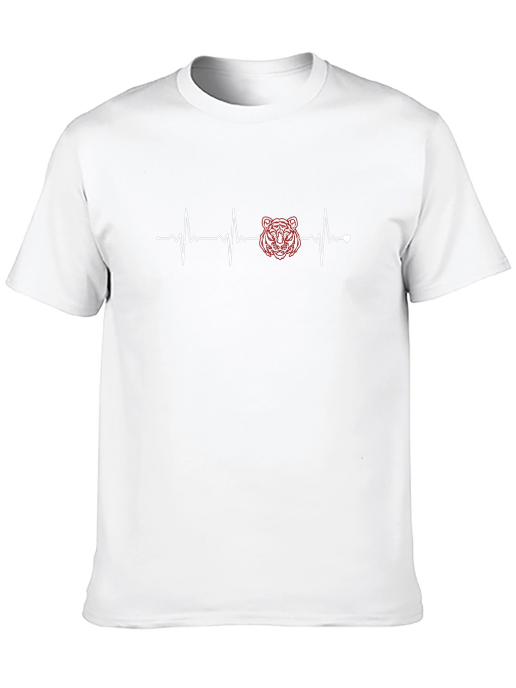 Tiger Heartbeat Graphic Tee - Stylish Black T-Shirt