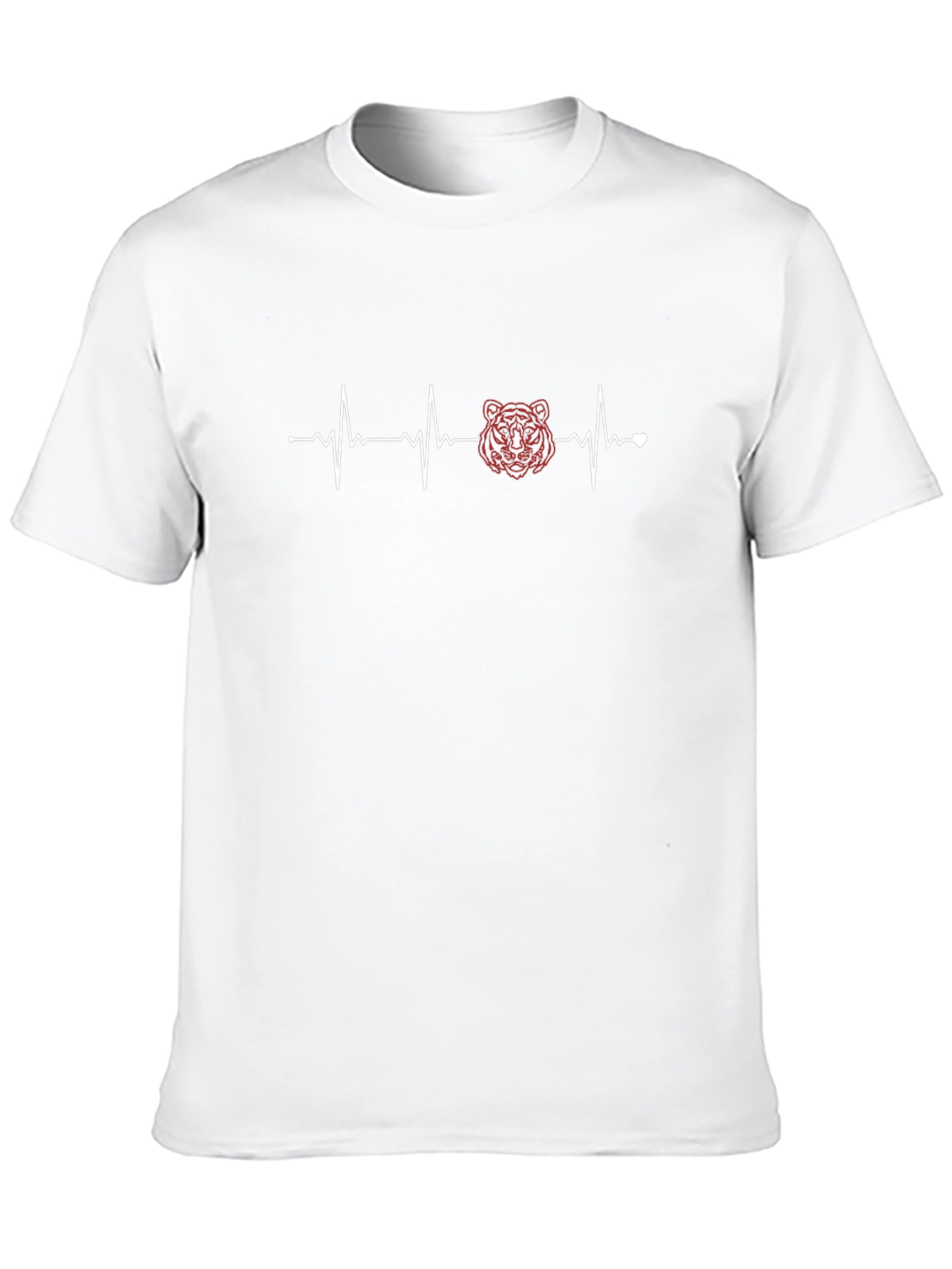 Tiger Heartbeat Graphic Tee - Stylish Black T-Shirt