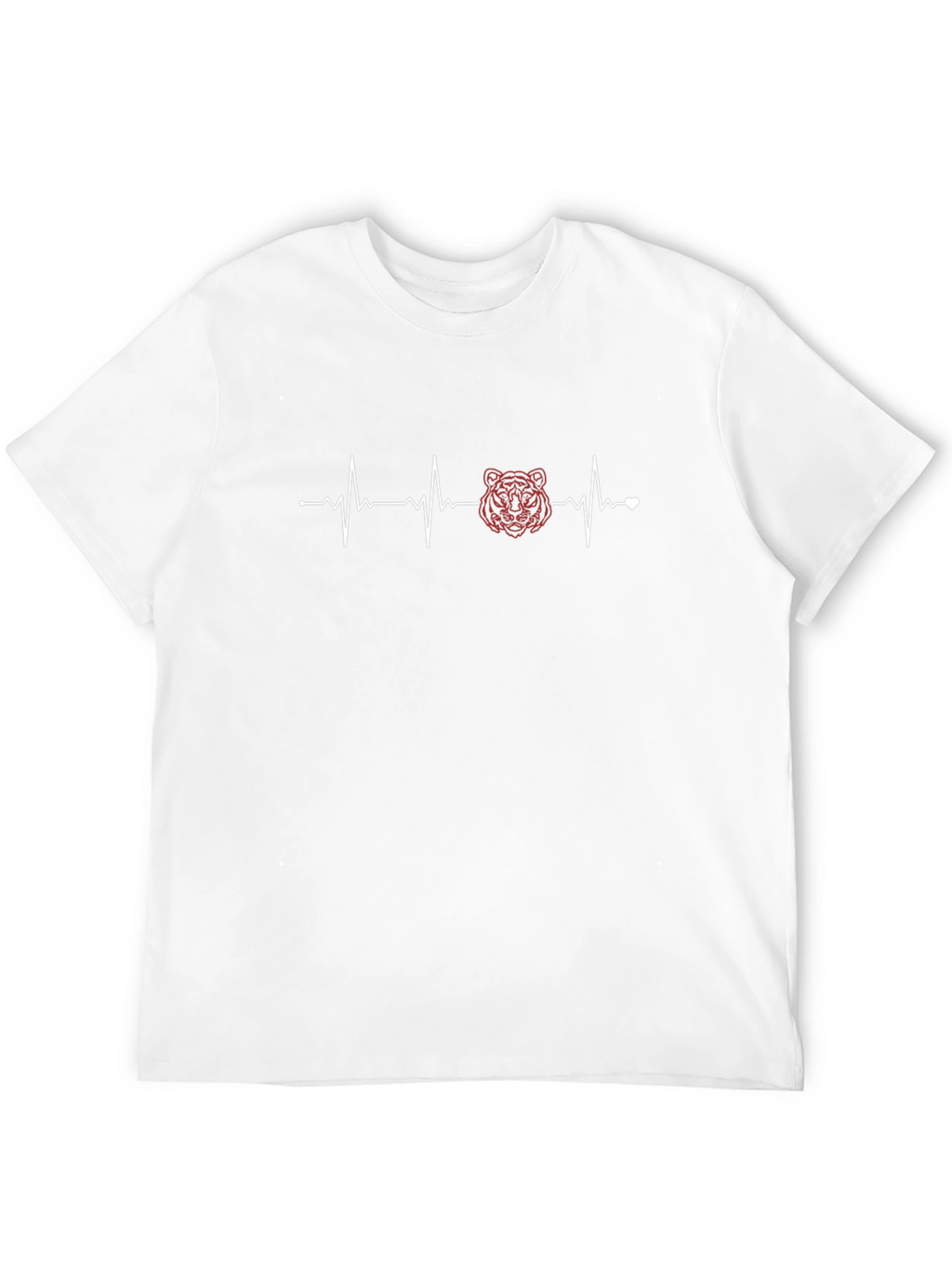 Tiger Heartbeat Graphic Tee - Stylish Black T-Shirt