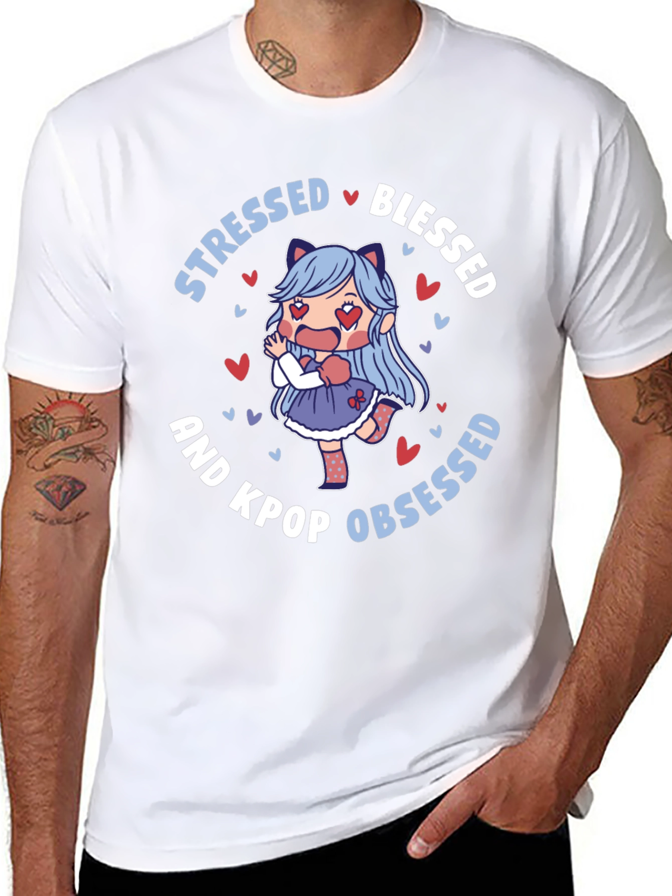 Stressed Blessed Kpop Obsessed T-Shirt
