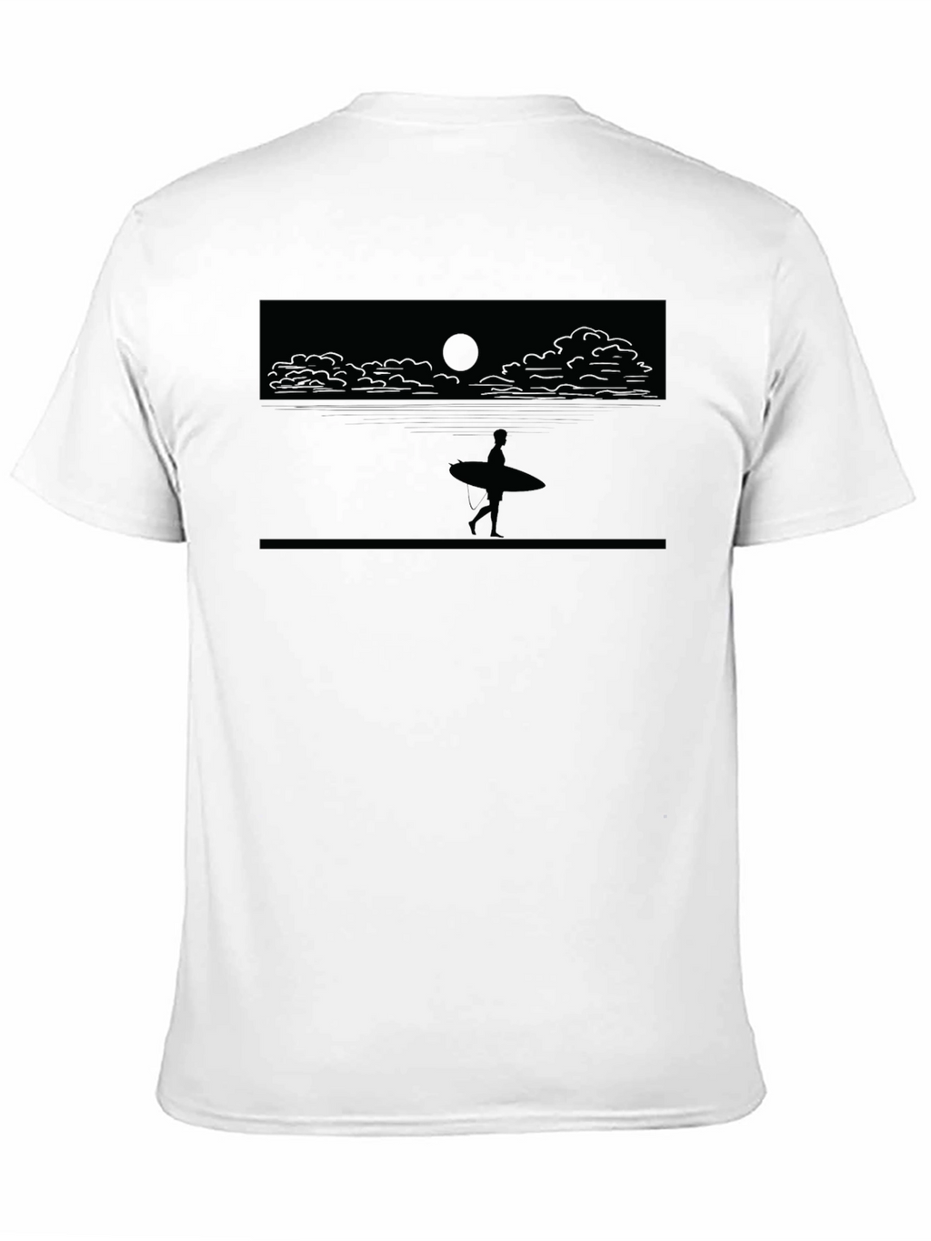 Surfer Silhouette Tee - Beach Style T-Shirt