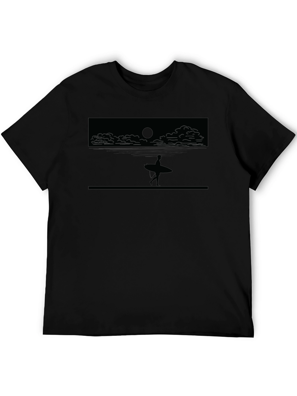 Surfer Silhouette Tee - Beach Style T-Shirt