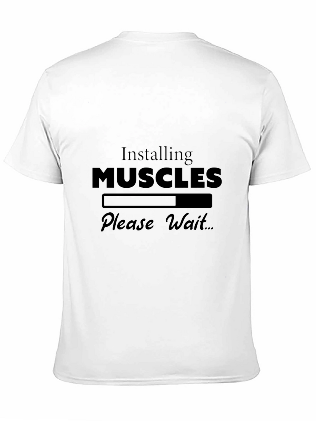 Installing Muscles Graphic T-Shirt - Gym Humor Tee