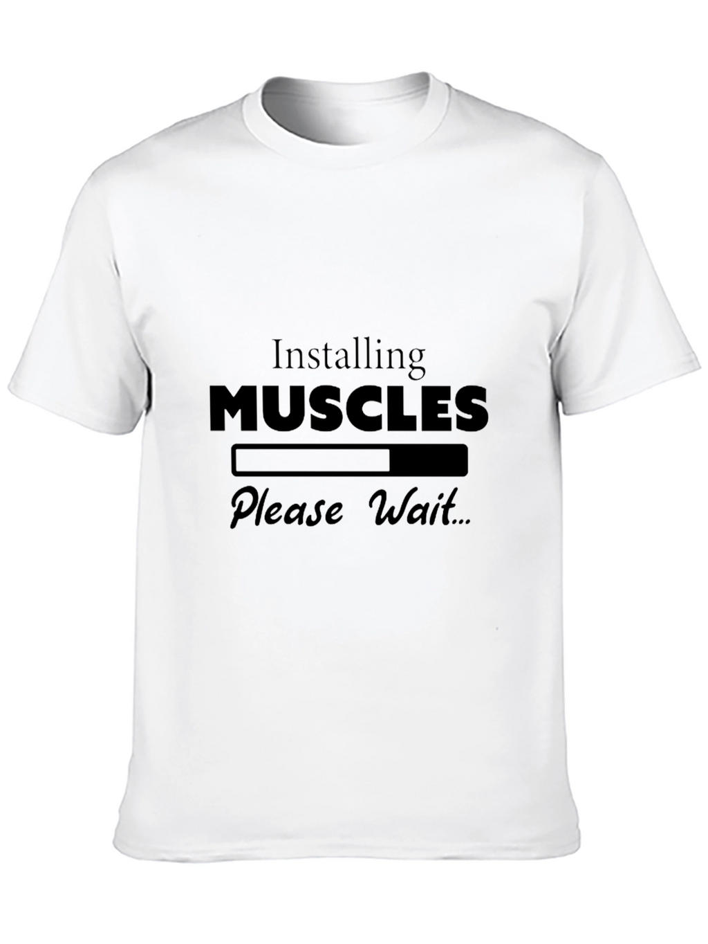 Installing Muscles Graphic T-Shirt - Gym Humor Tee