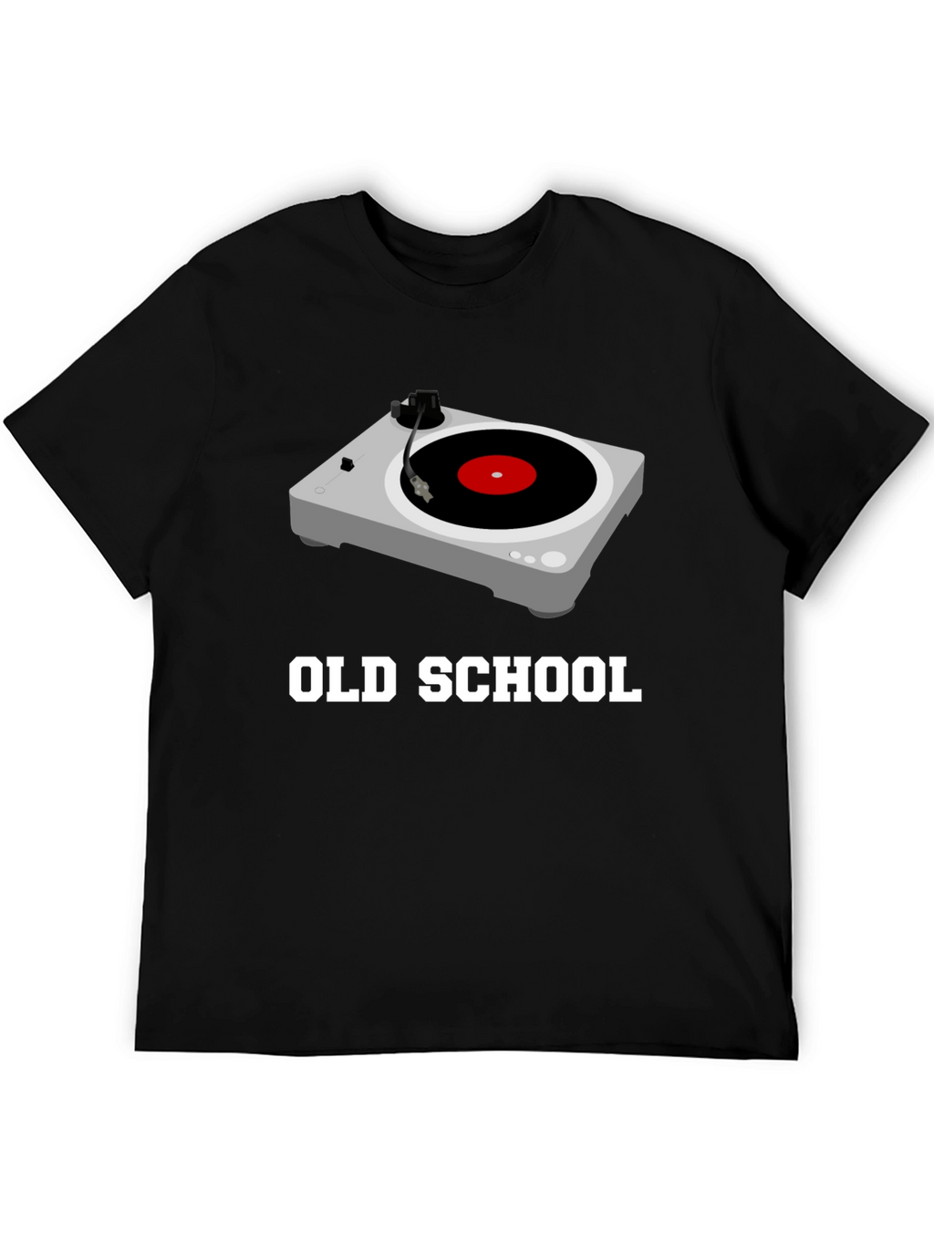 Old School Turntable Graphic Tee - Black