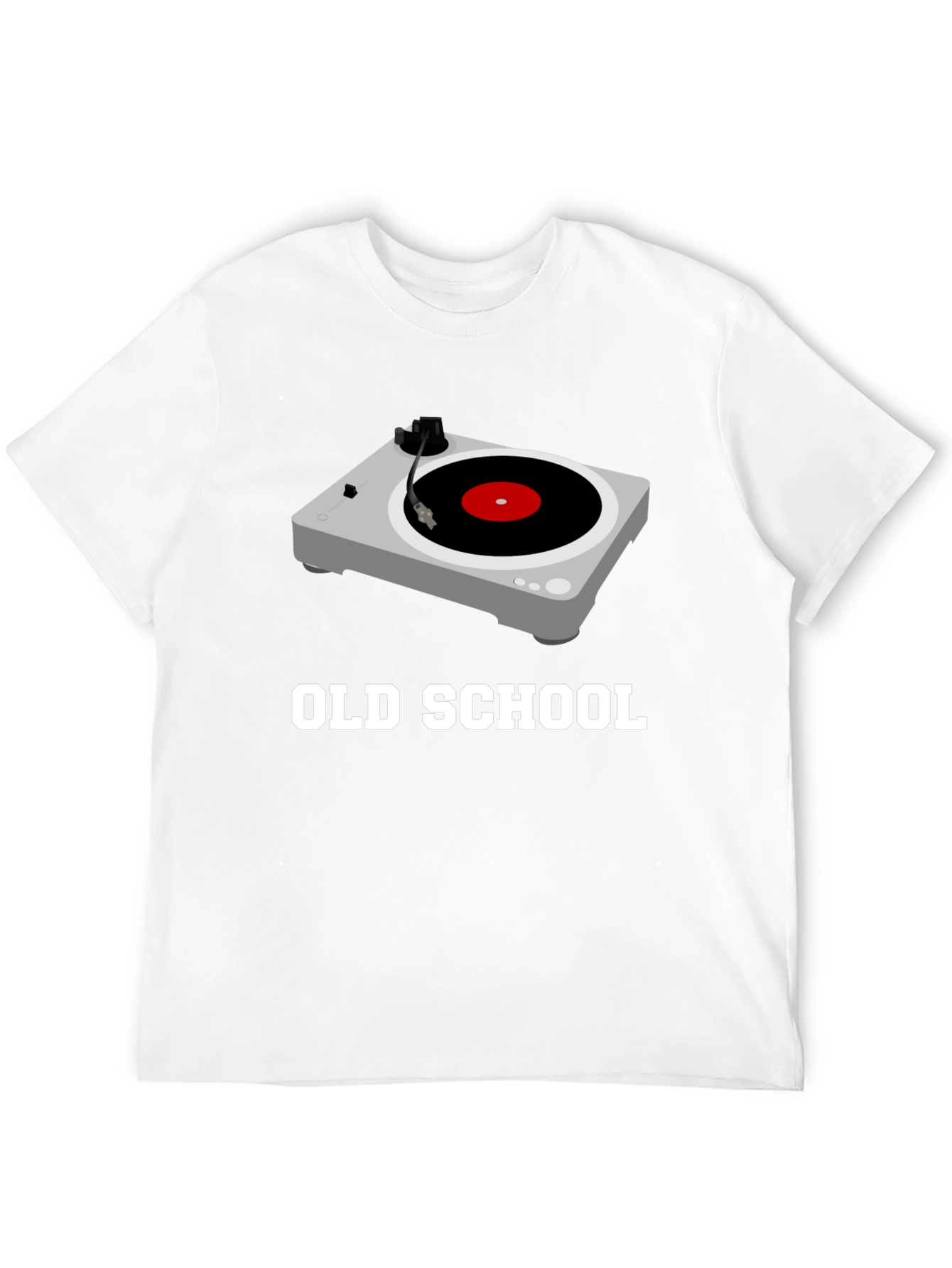 Old School Turntable Graphic Tee - Black