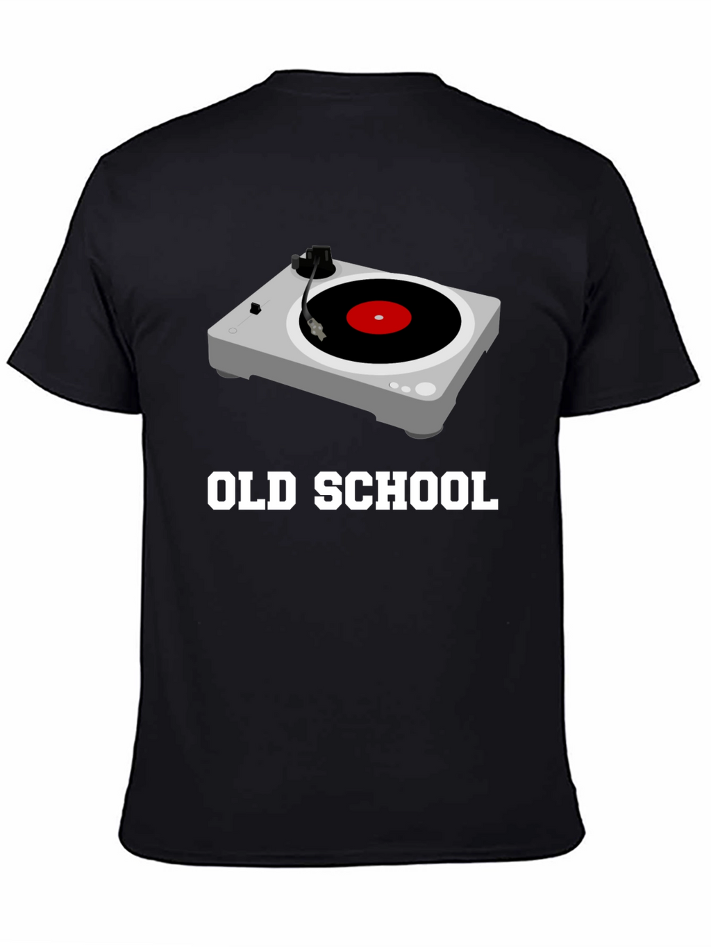 Old School Turntable Graphic Tee - Black