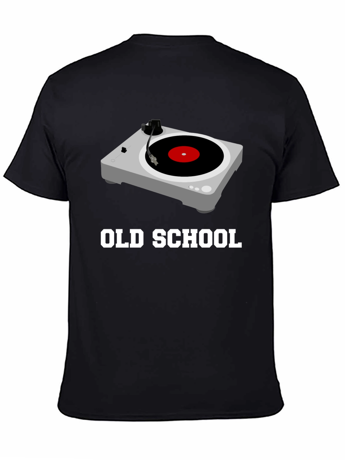 Old School Turntable Graphic Tee - Black