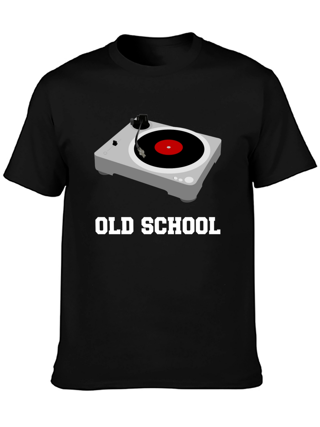 Old School Turntable Graphic Tee - Black