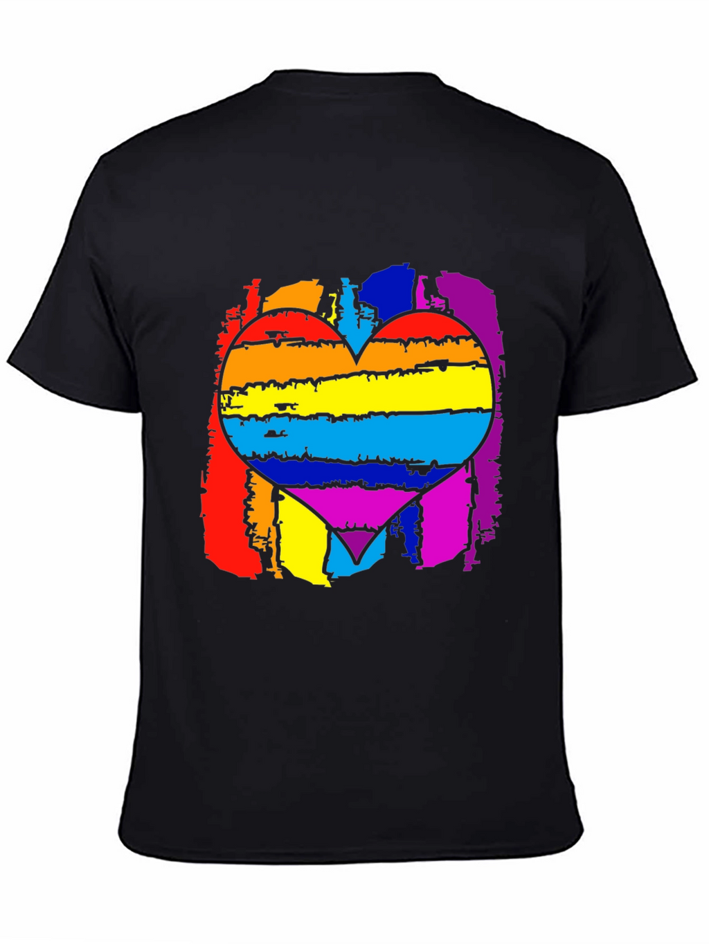Pride Rainbow Heart Graphic T-Shirt