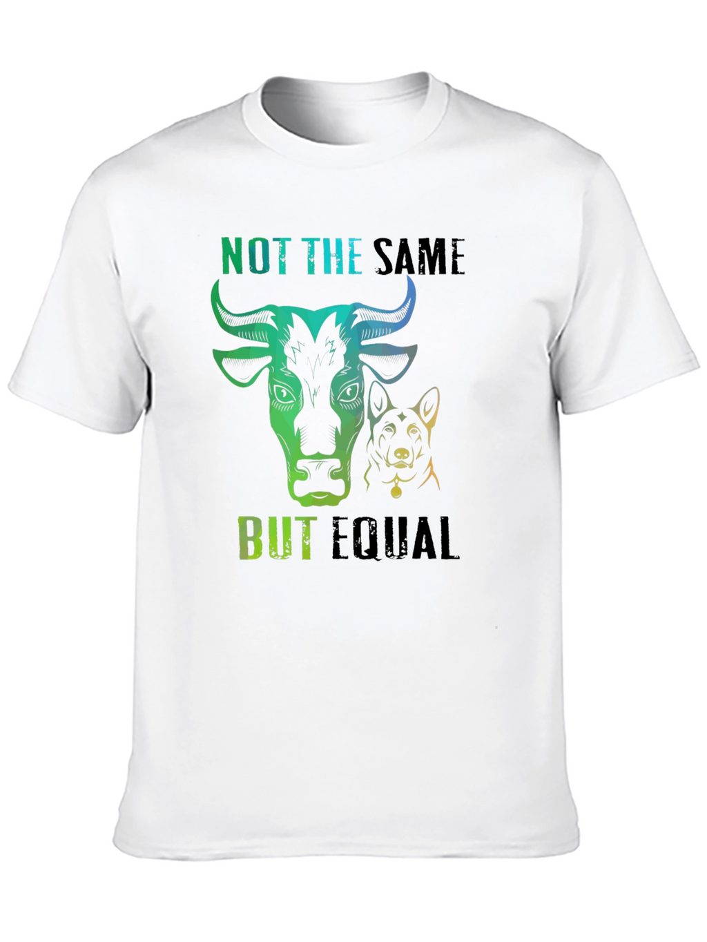 Not The Same But Equal T-Shirt Cow Dog Tee