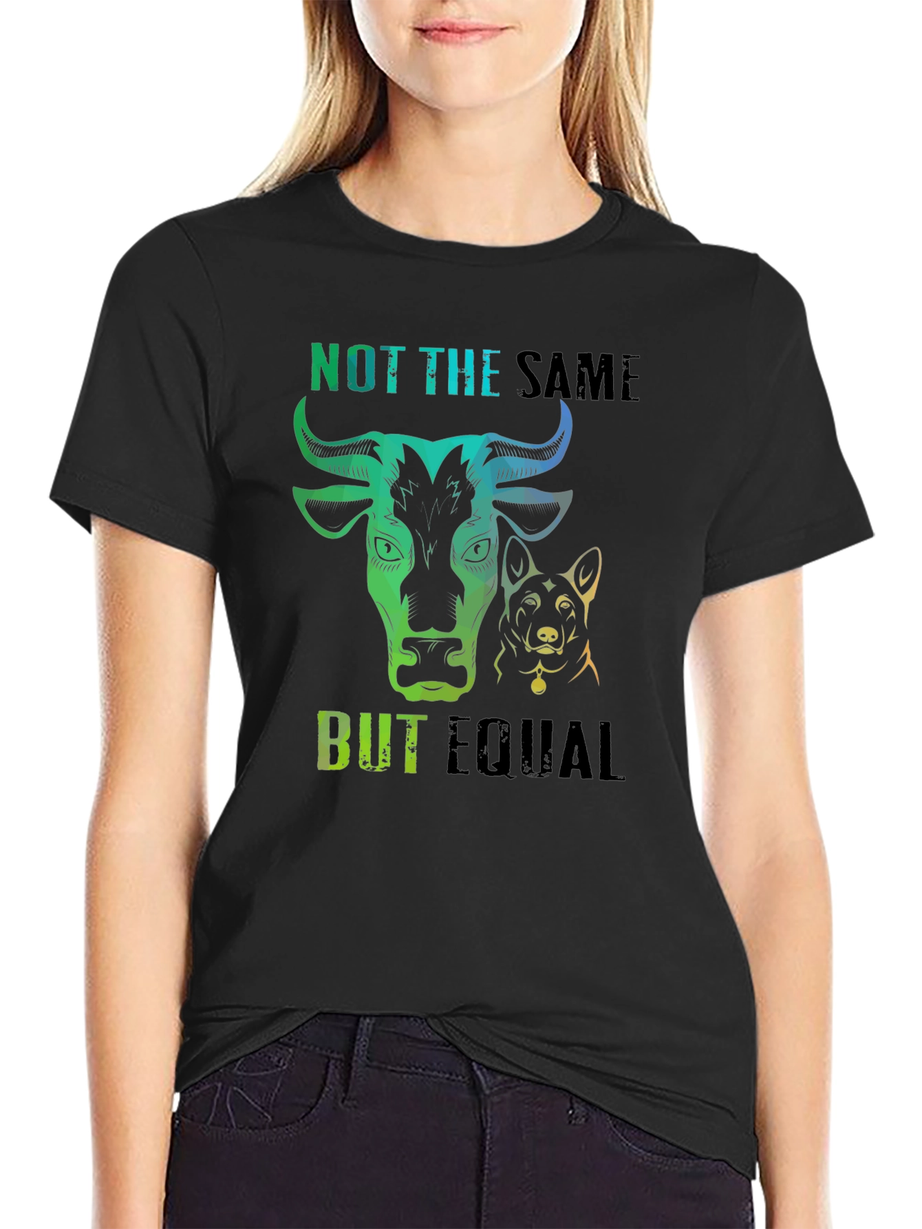 Not The Same But Equal T-Shirt Cow Dog Tee