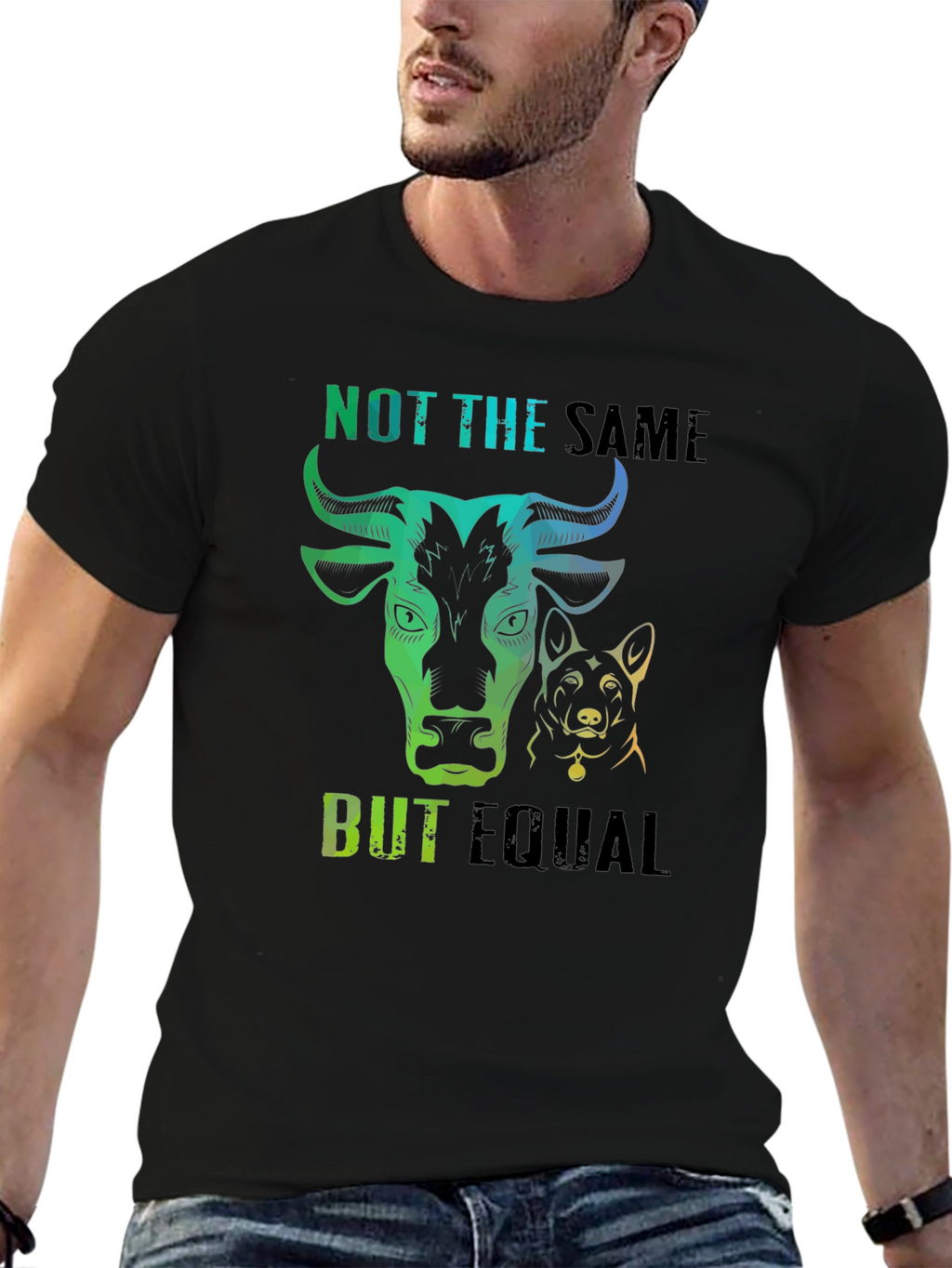 Not The Same But Equal T-Shirt Cow Dog Tee
