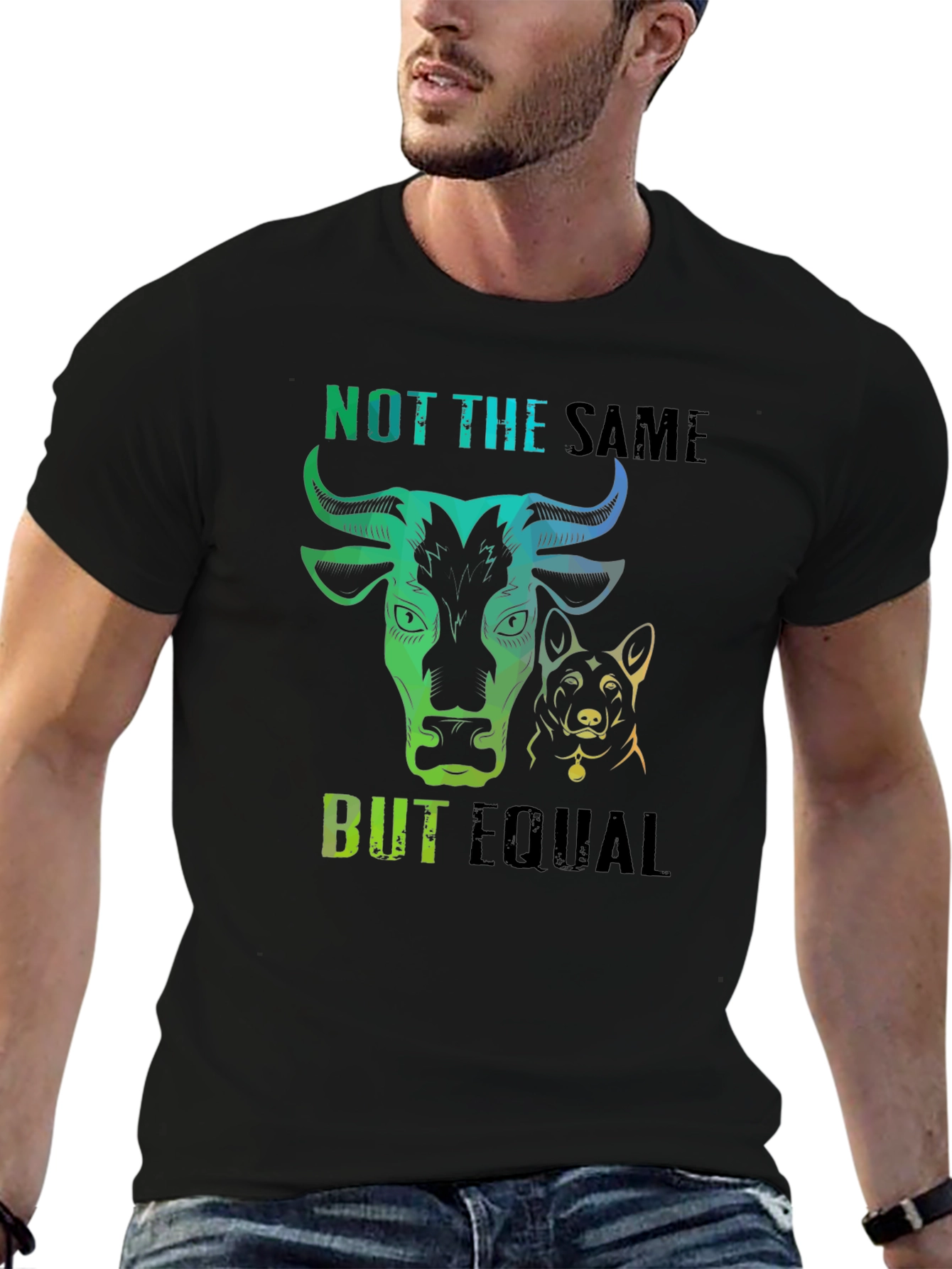 Not The Same But Equal T-Shirt Cow Dog Tee