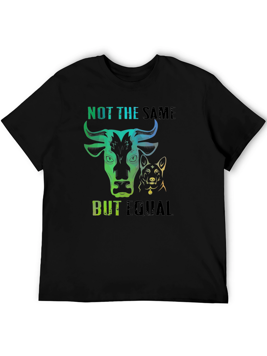 Not The Same But Equal T-Shirt Cow Dog Tee