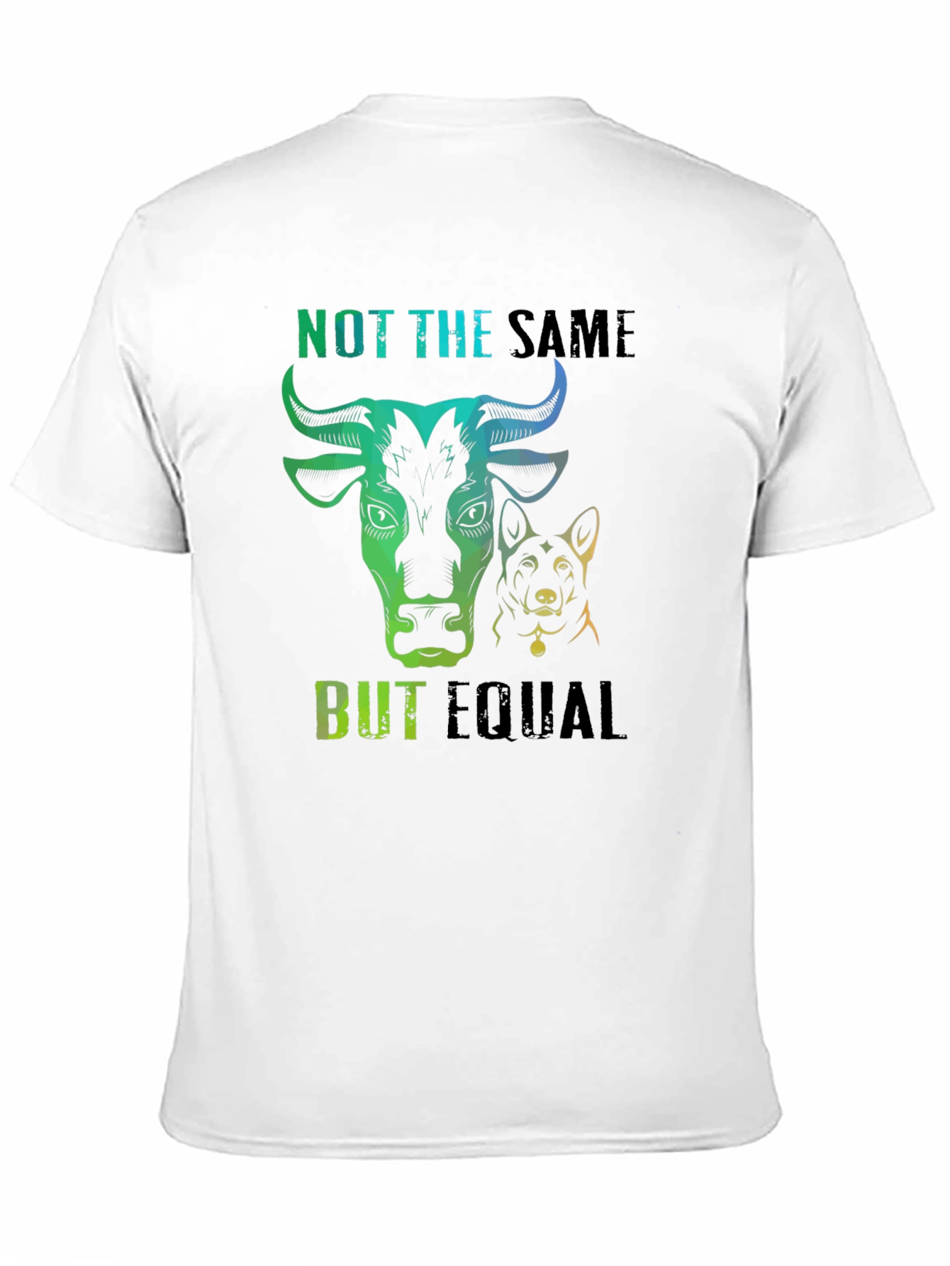 Not The Same But Equal T-Shirt Cow Dog Tee