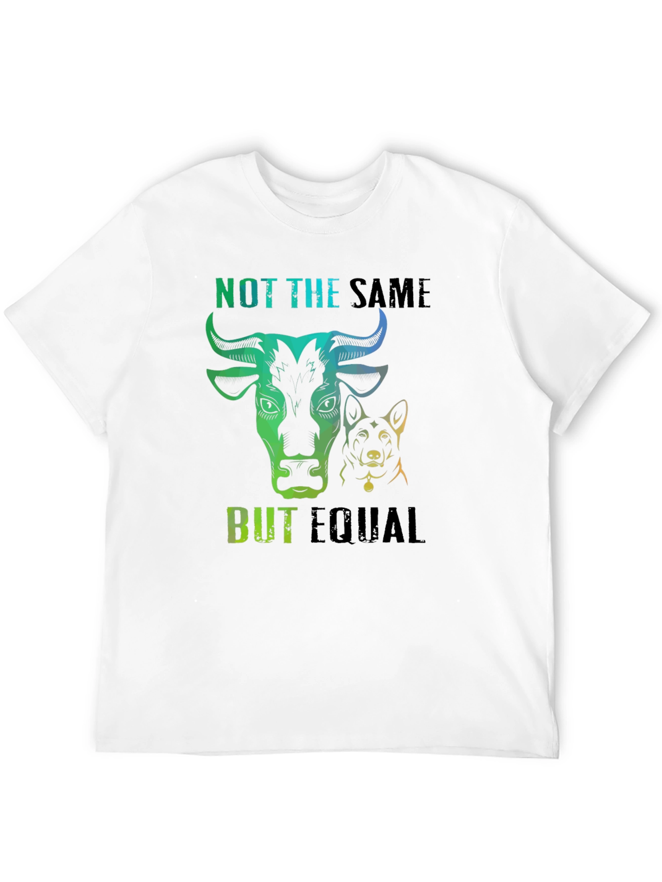 Not The Same But Equal T-Shirt Cow Dog Tee