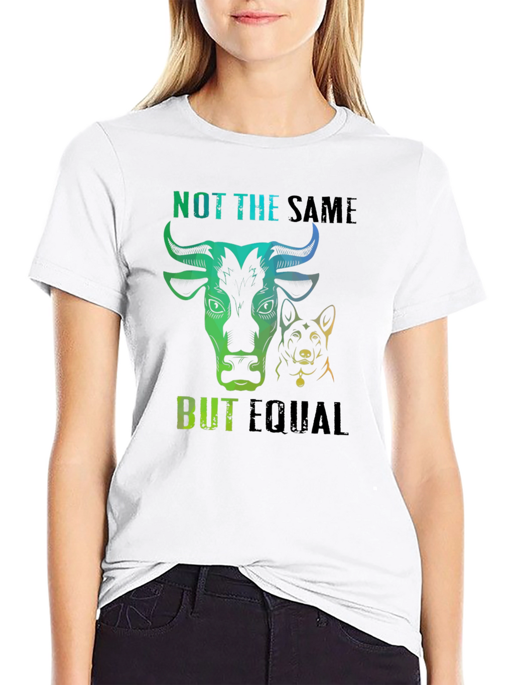 Not The Same But Equal T-Shirt Cow Dog Tee