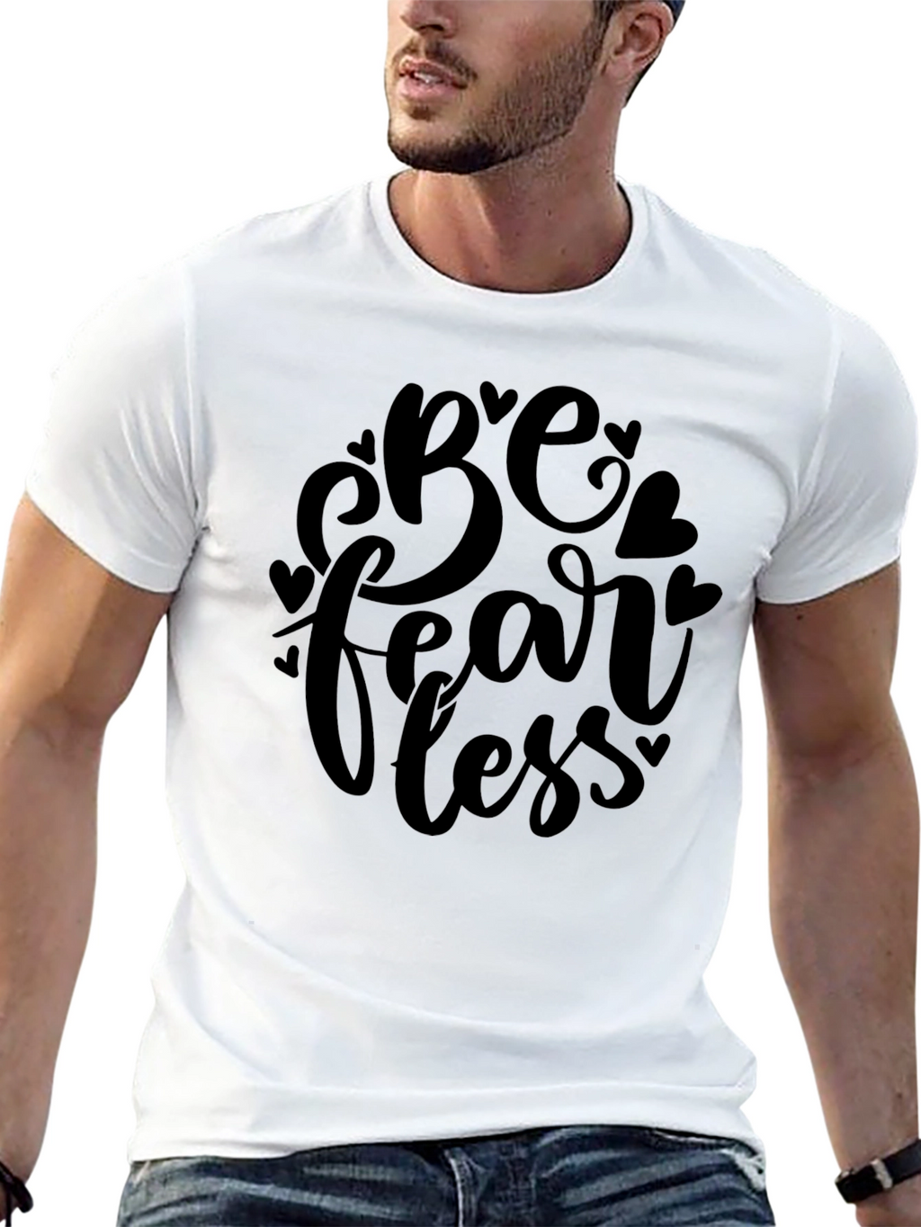 Be Fearless Black Graphic Tee