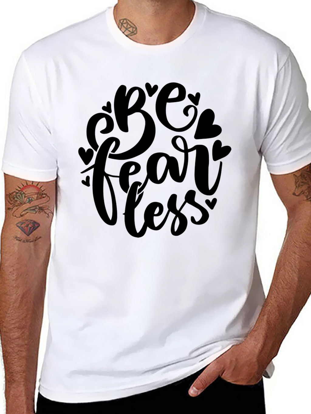 Be Fearless Black Graphic Tee
