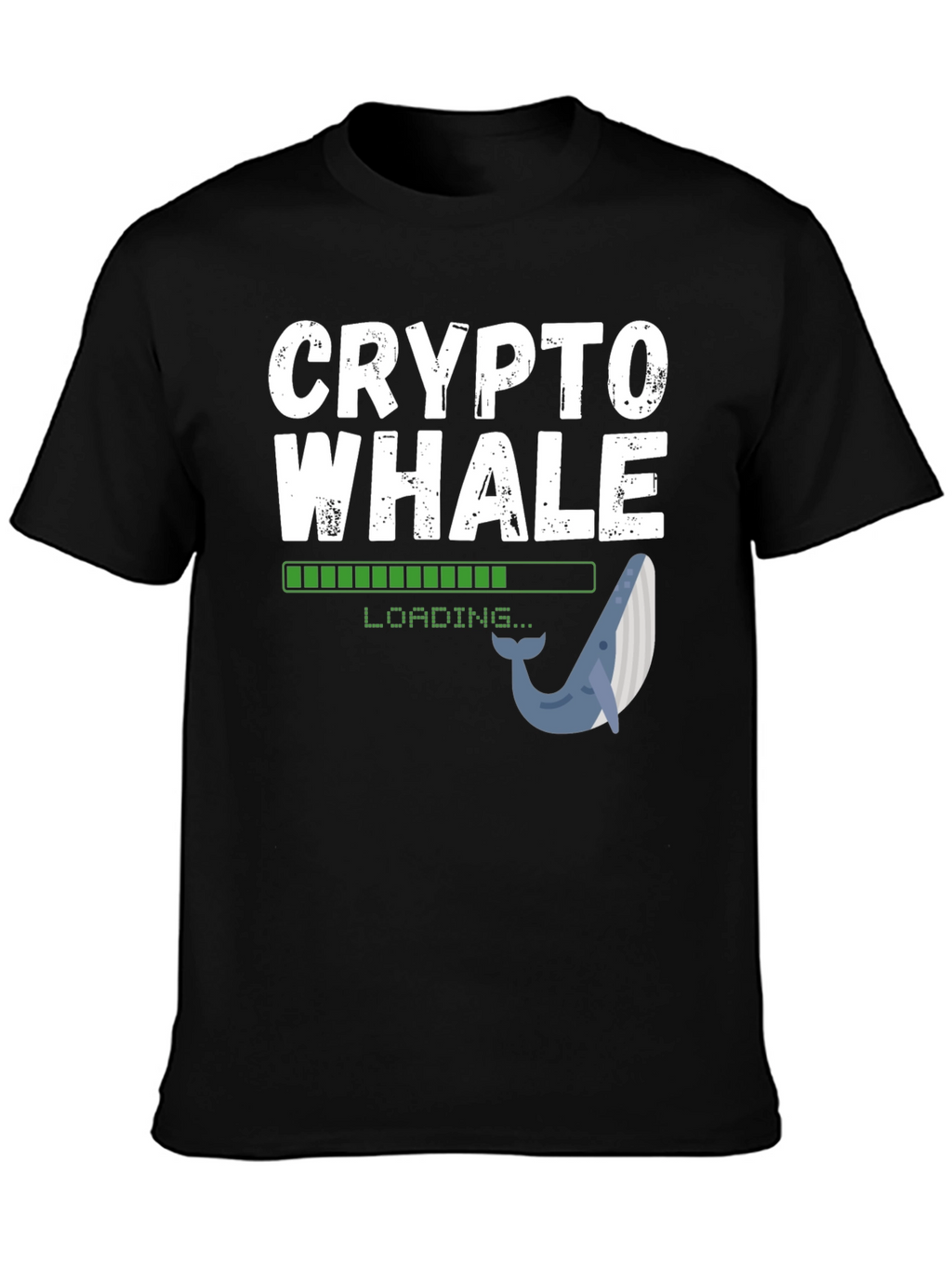 Crypto Whale Loading Black T-Shirt