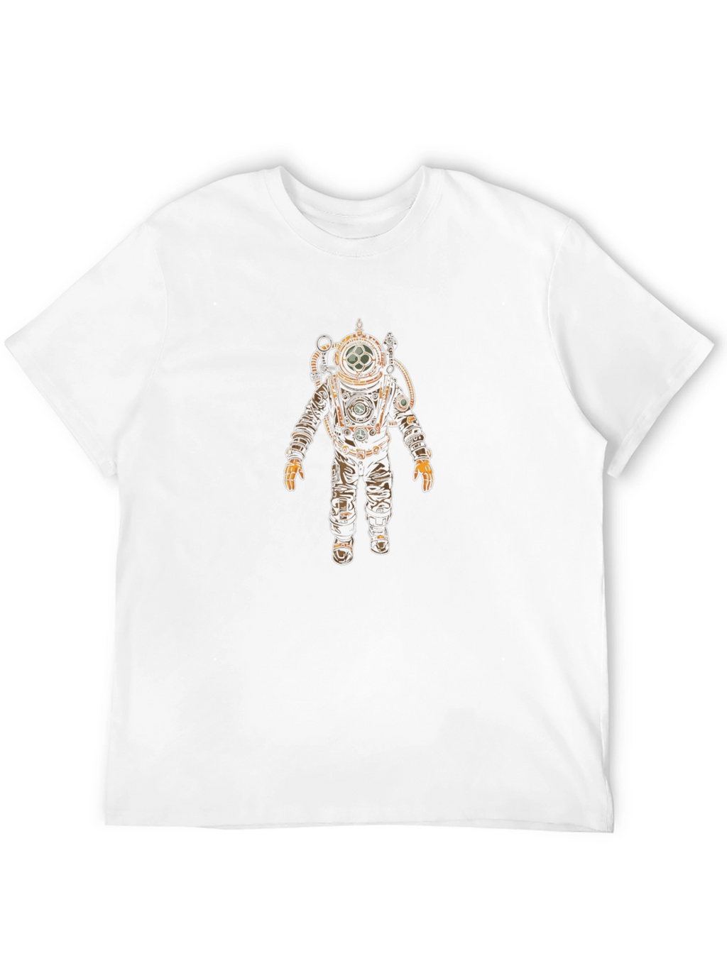 Diver Suit Graphic Tee - Black Cotton T-Shirt