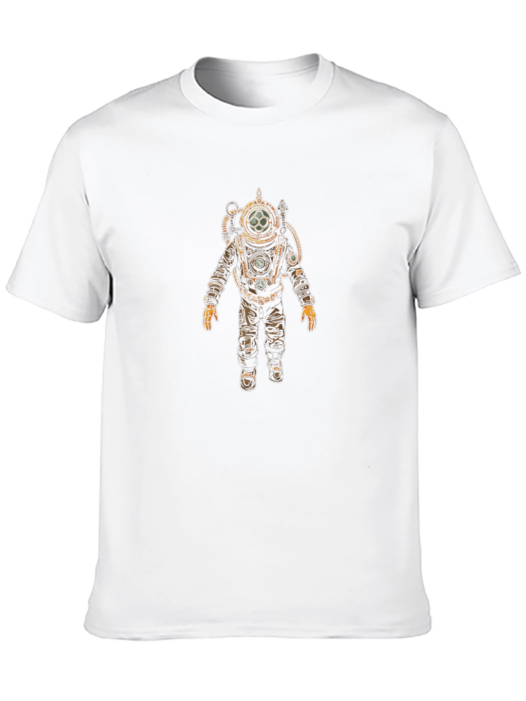Diver Suit Graphic Tee - Black Cotton T-Shirt