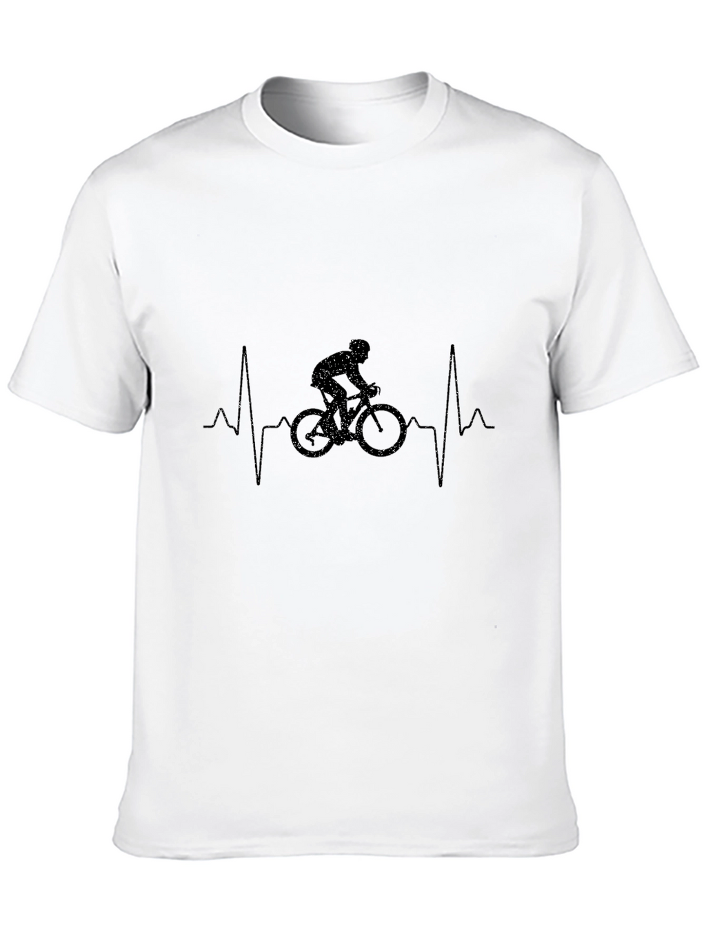 Heartbeat Bike Rider Black T-Shirt
