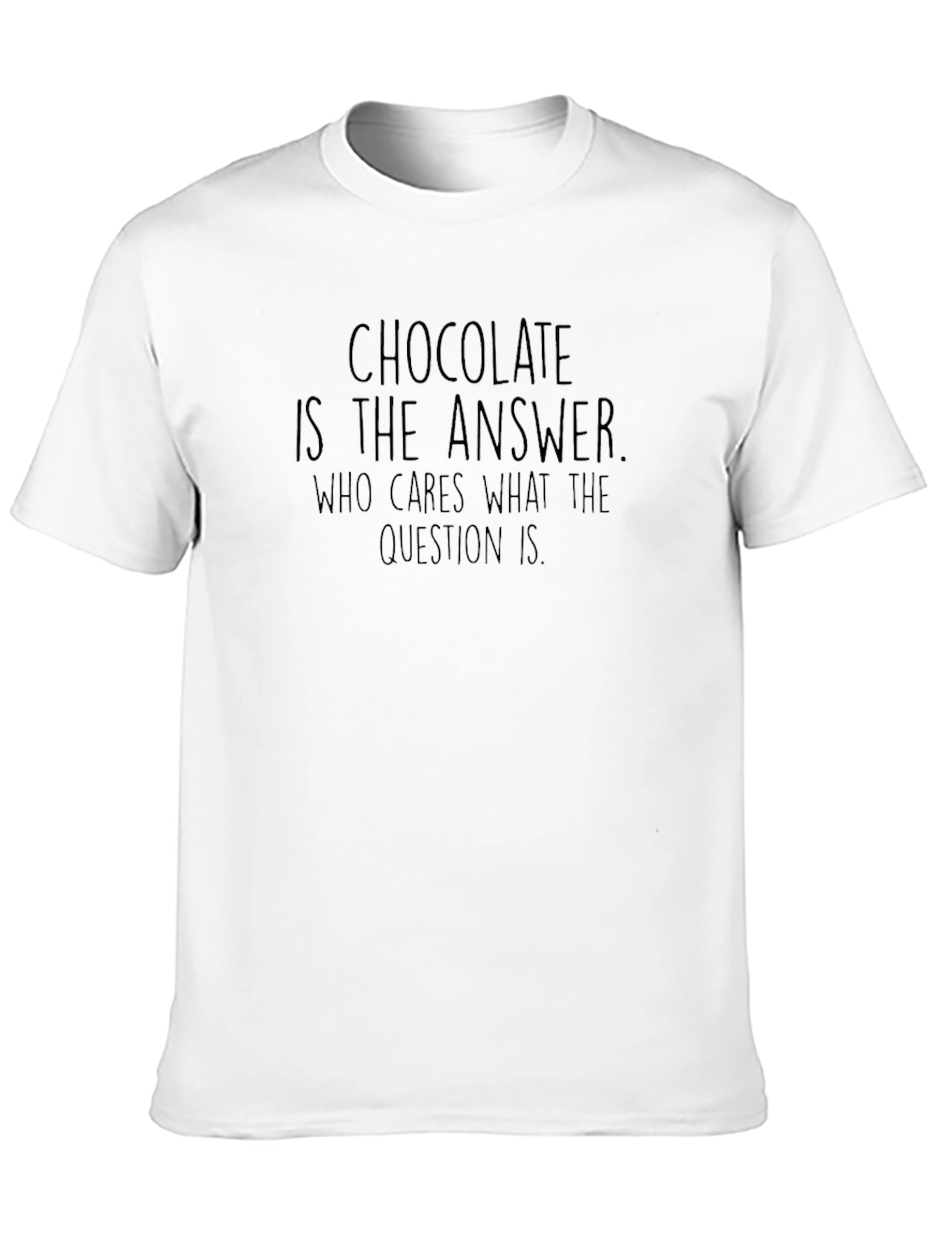 Chocolate is the Answer T-Shirt - Unisex Black Tee