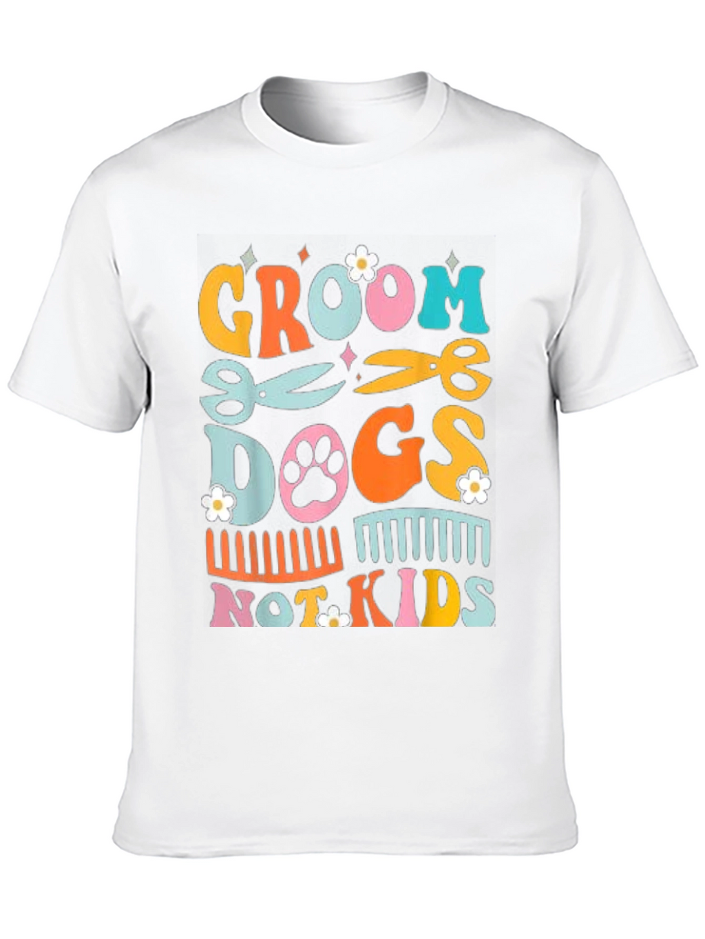 Groom Dogs Not Kids Graphic Tee