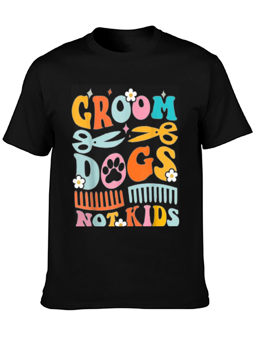 Groom Dogs Not Kids Graphic Tee