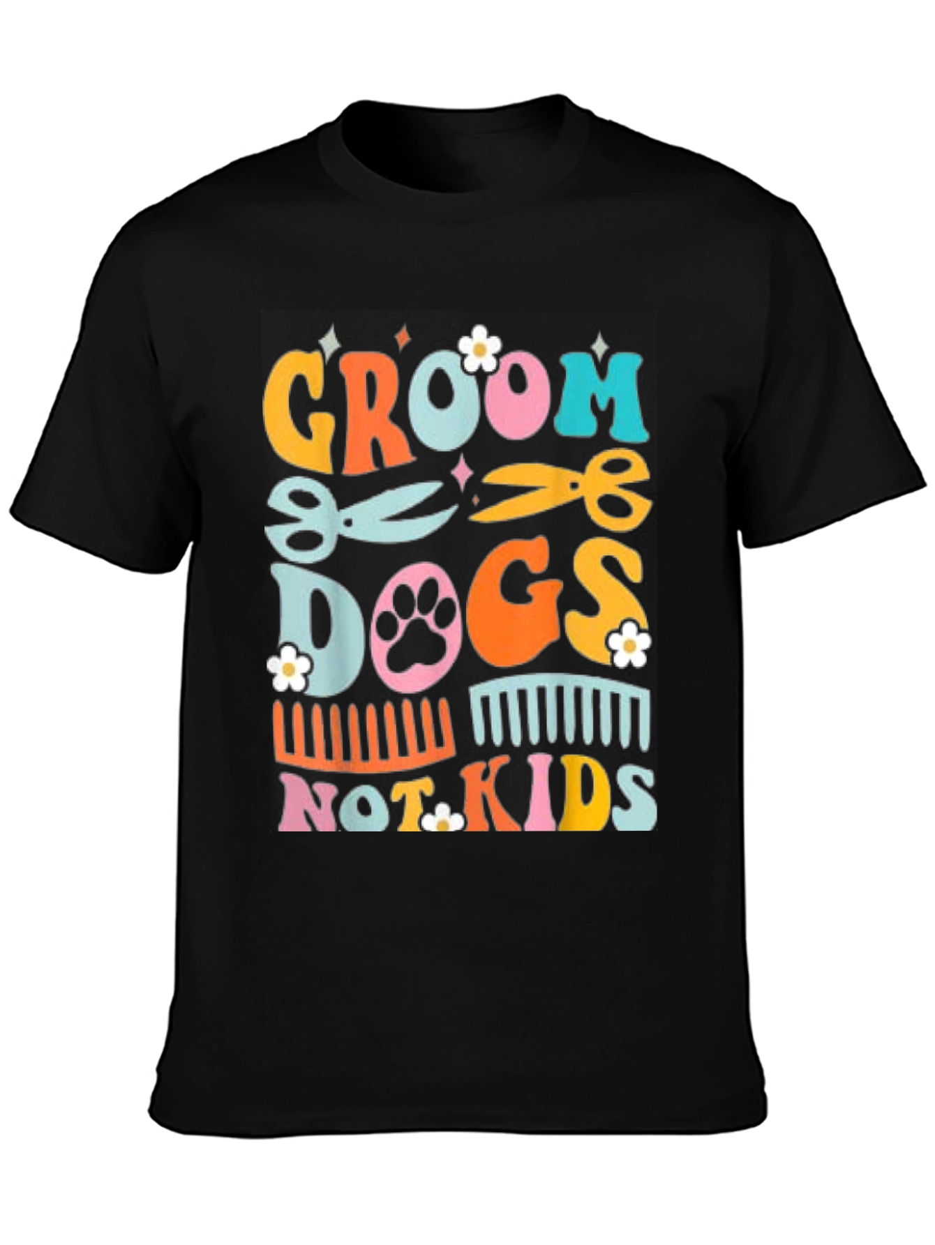 Groom Dogs Not Kids Graphic Tee