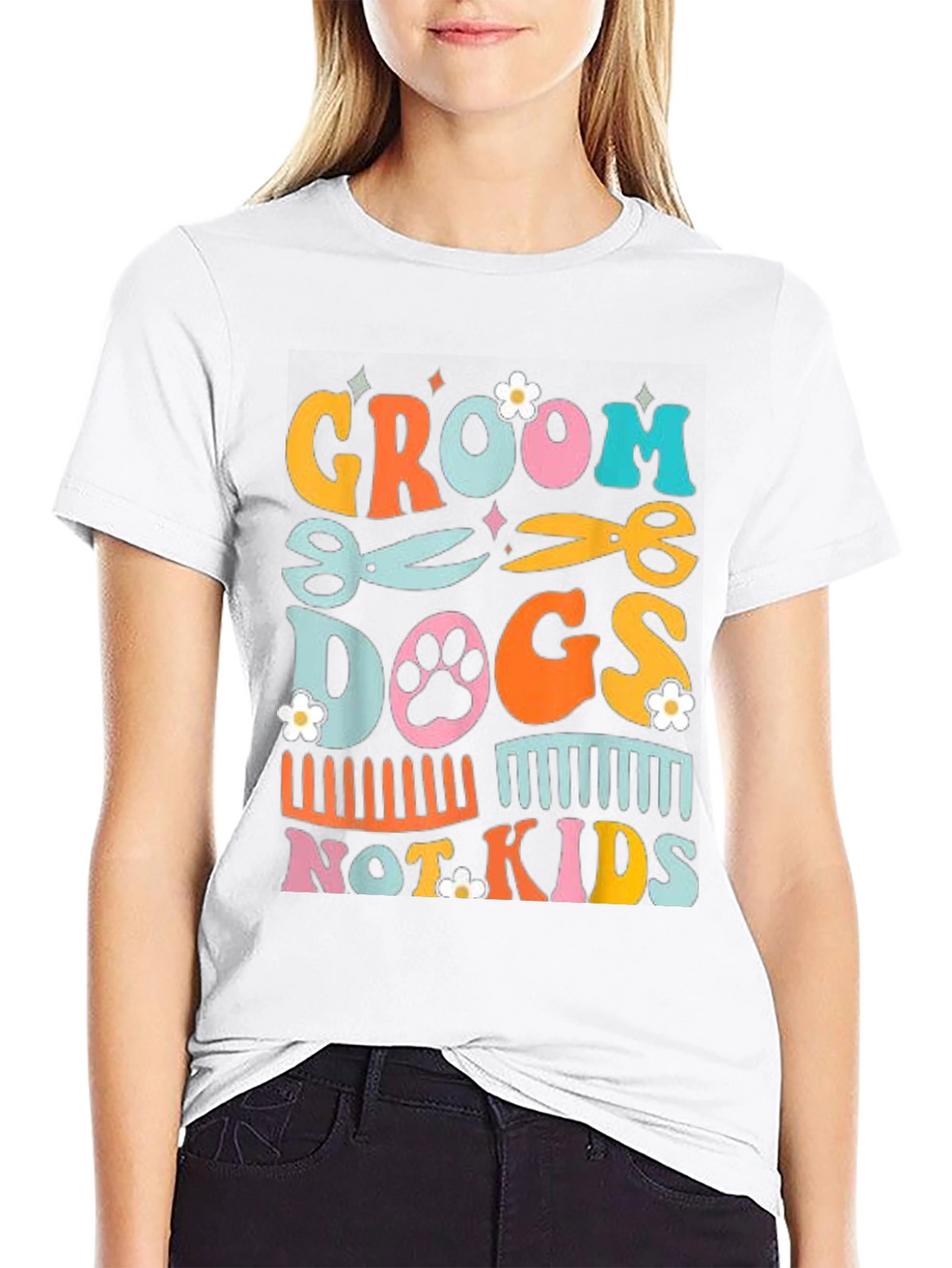 Groom Dogs Not Kids Graphic Tee
