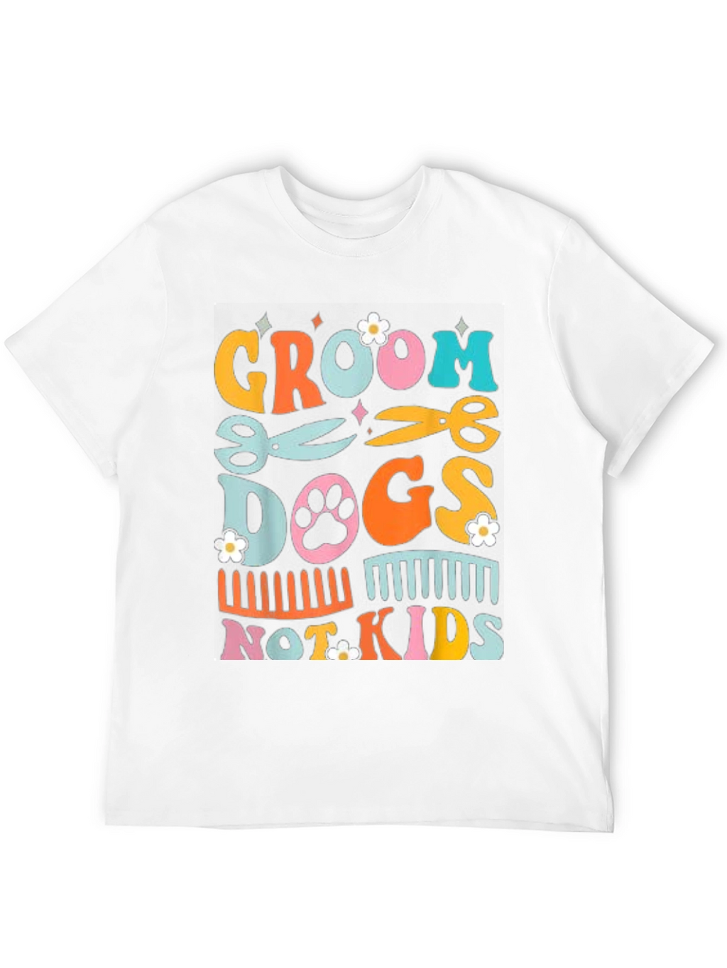 Groom Dogs Not Kids Graphic Tee