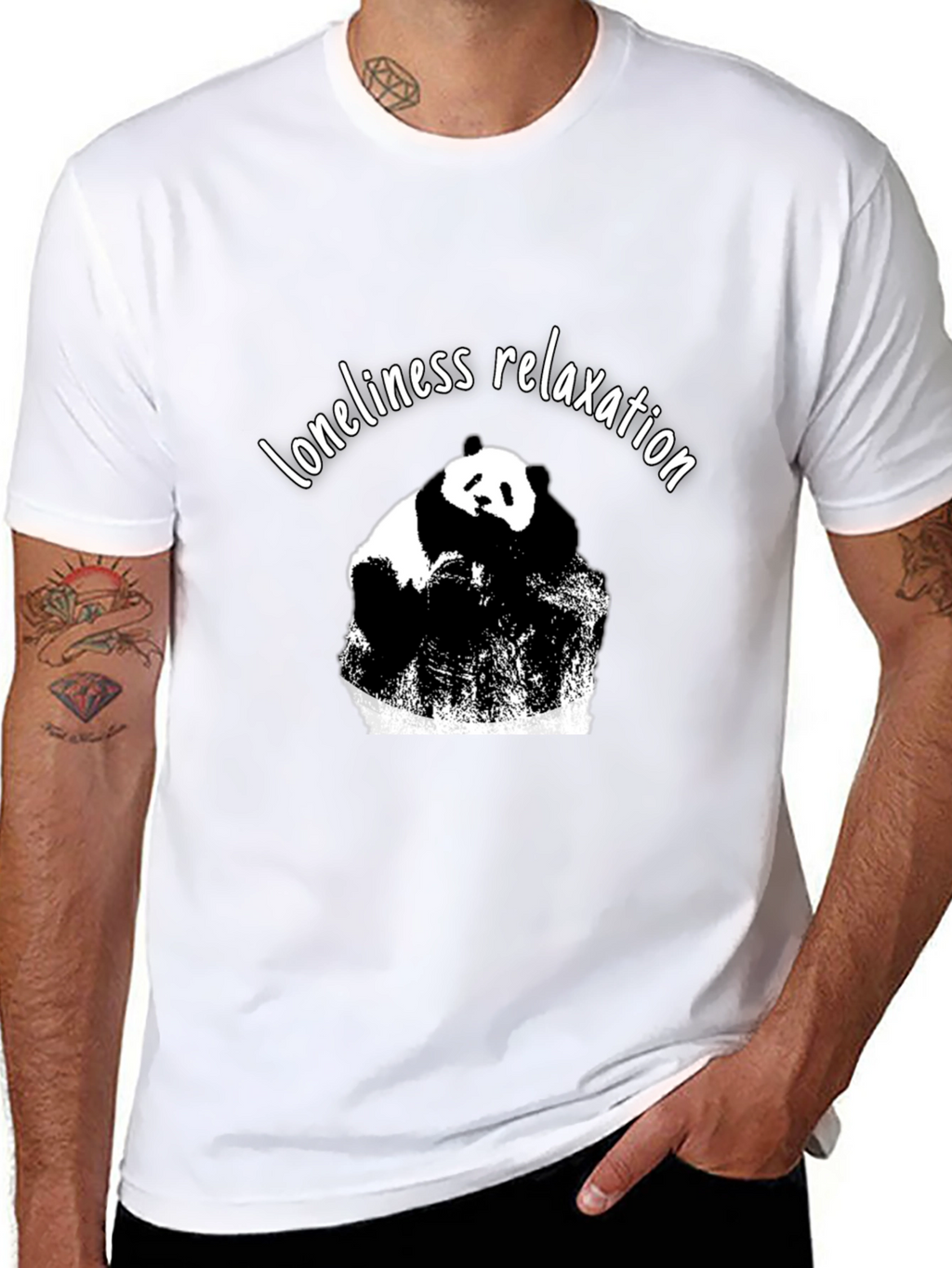 Relaxation Panda Graphic T-Shirt - Unisex Black Tee