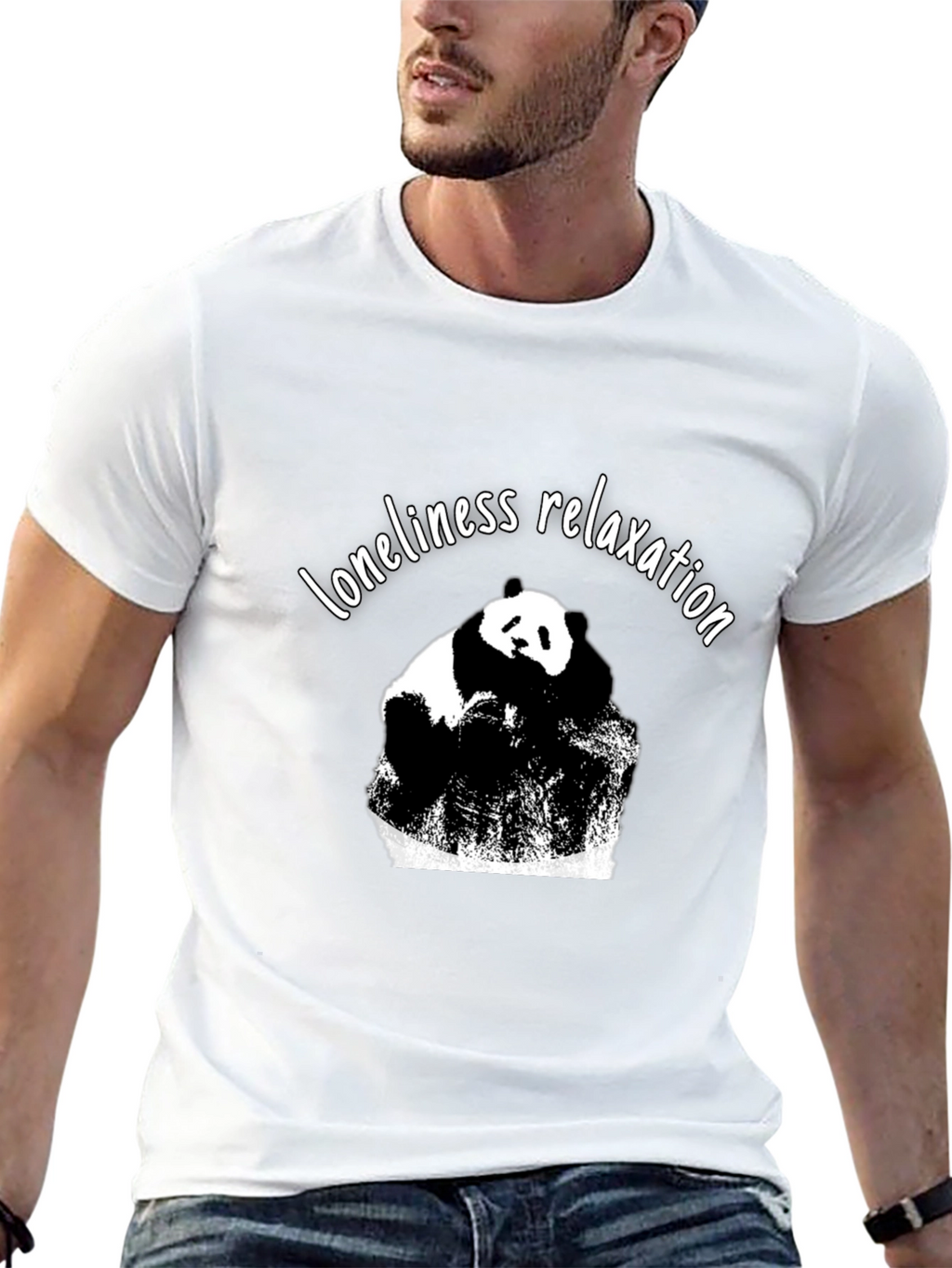 Relaxation Panda Graphic T-Shirt - Unisex Black Tee