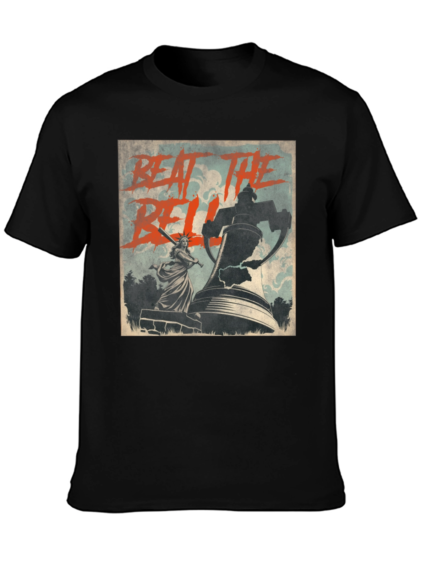 Beat The Bell T-Shirt Statue of Liberty Graphic Tee