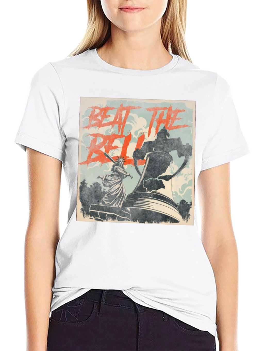 Beat The Bell T-Shirt Statue of Liberty Graphic Tee