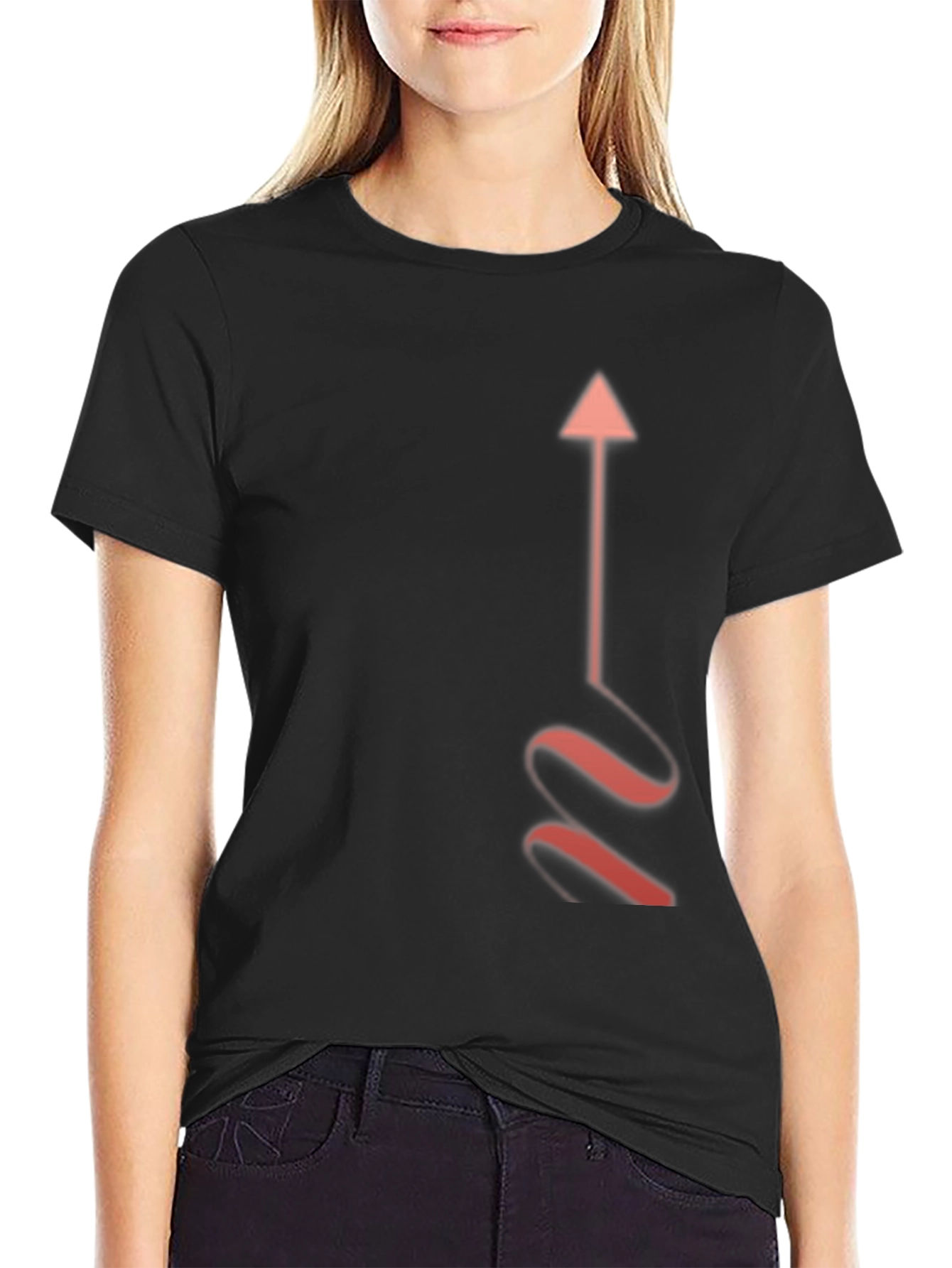 Arrow Graphic Black T-Shirt - Stylish Casual Wear