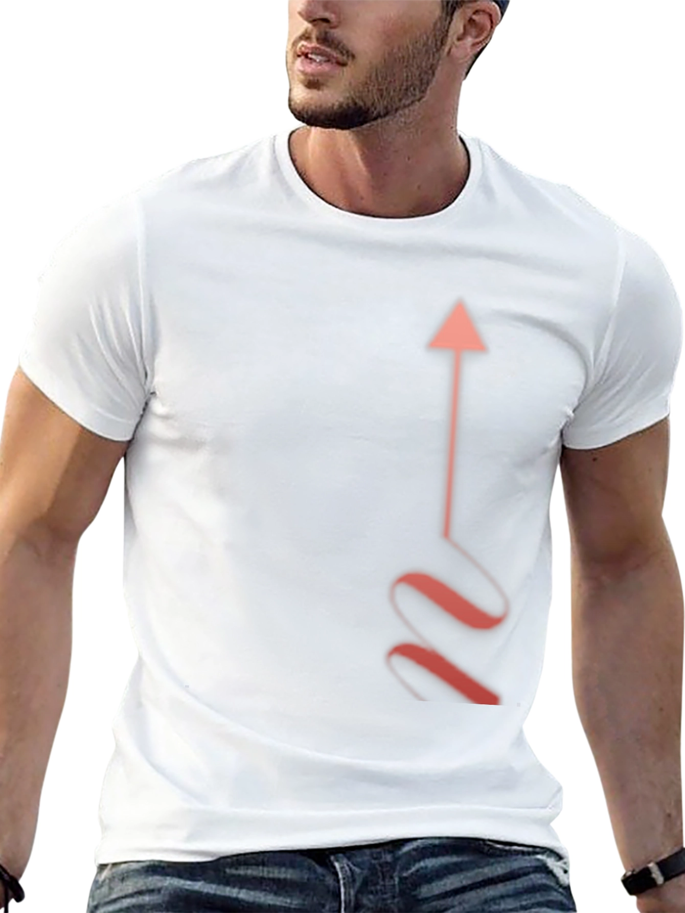 Arrow Graphic Black T-Shirt - Stylish Casual Wear
