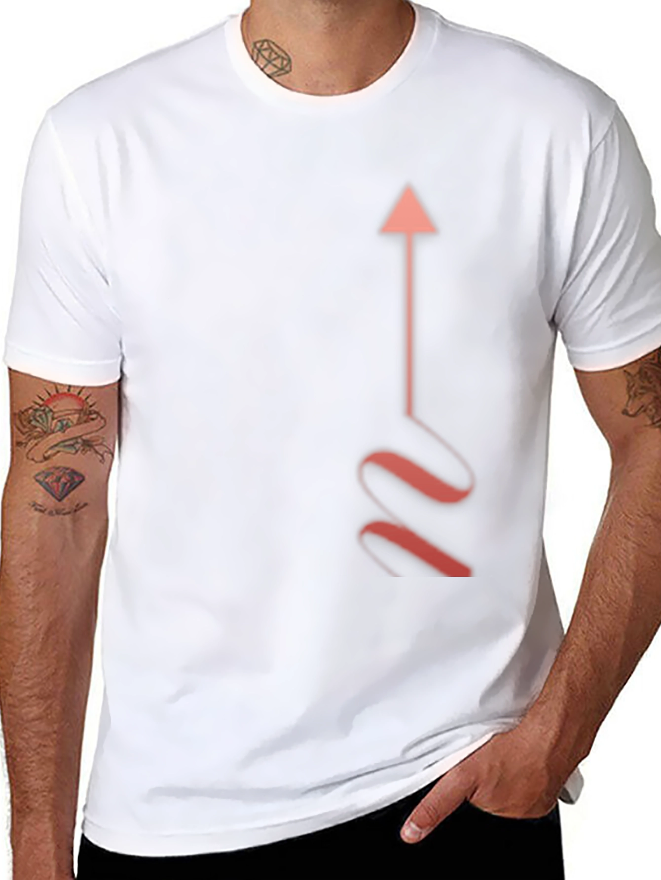 Arrow Graphic Black T-Shirt - Stylish Casual Wear