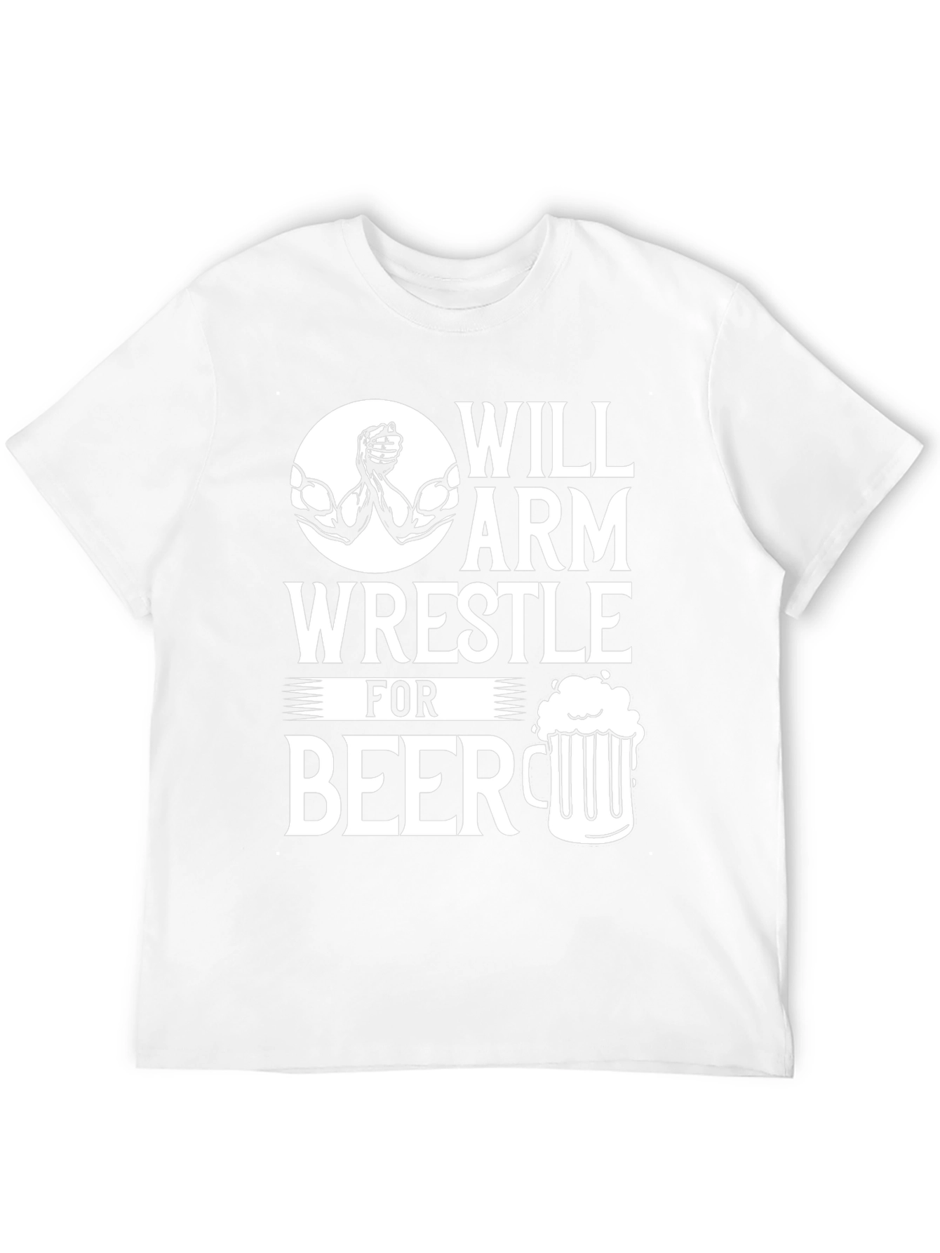 Will Arm Wrestle for Beer Graphic T-Shirt