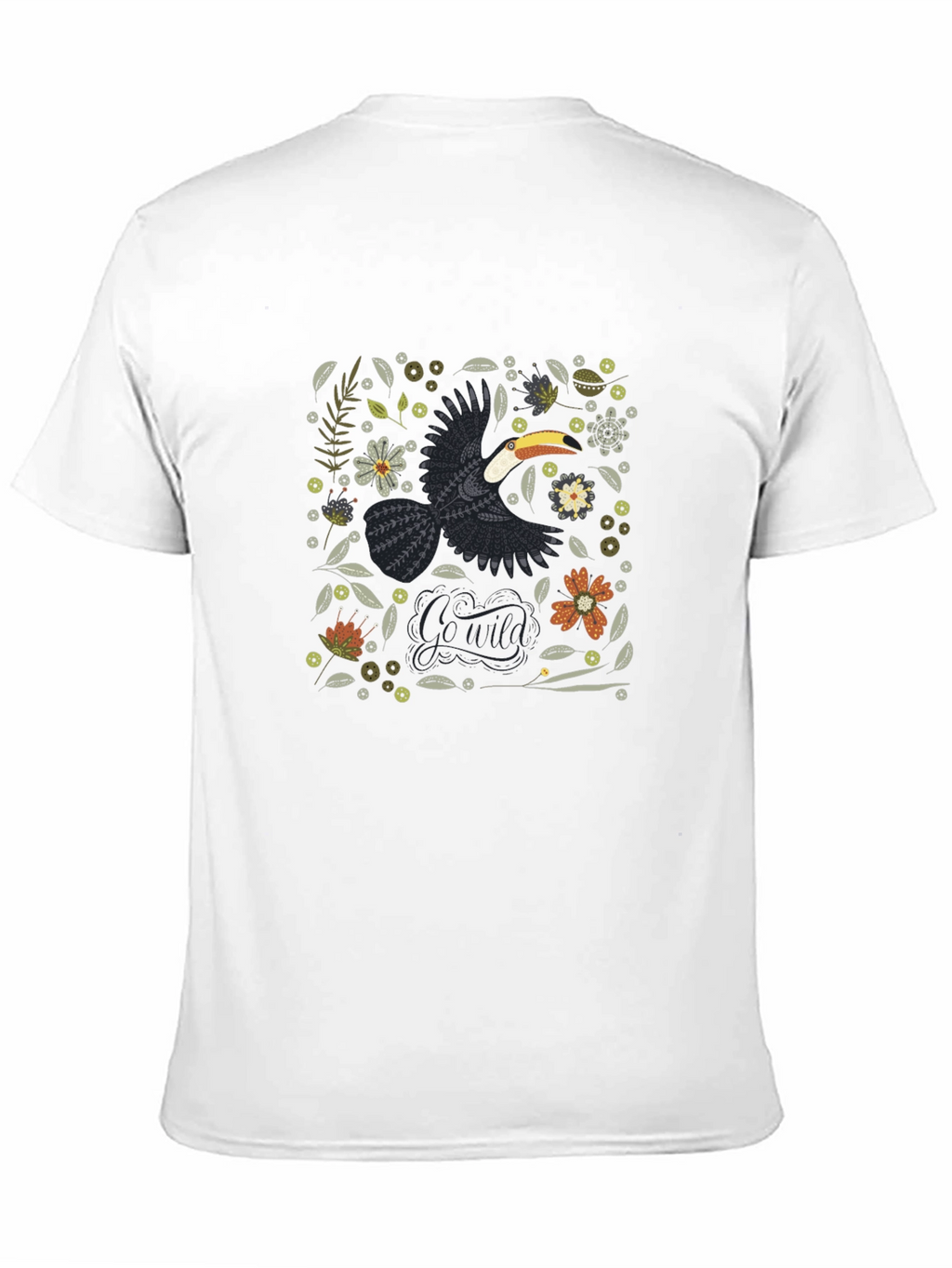 Tropical Toucan Graphic Tee - Black