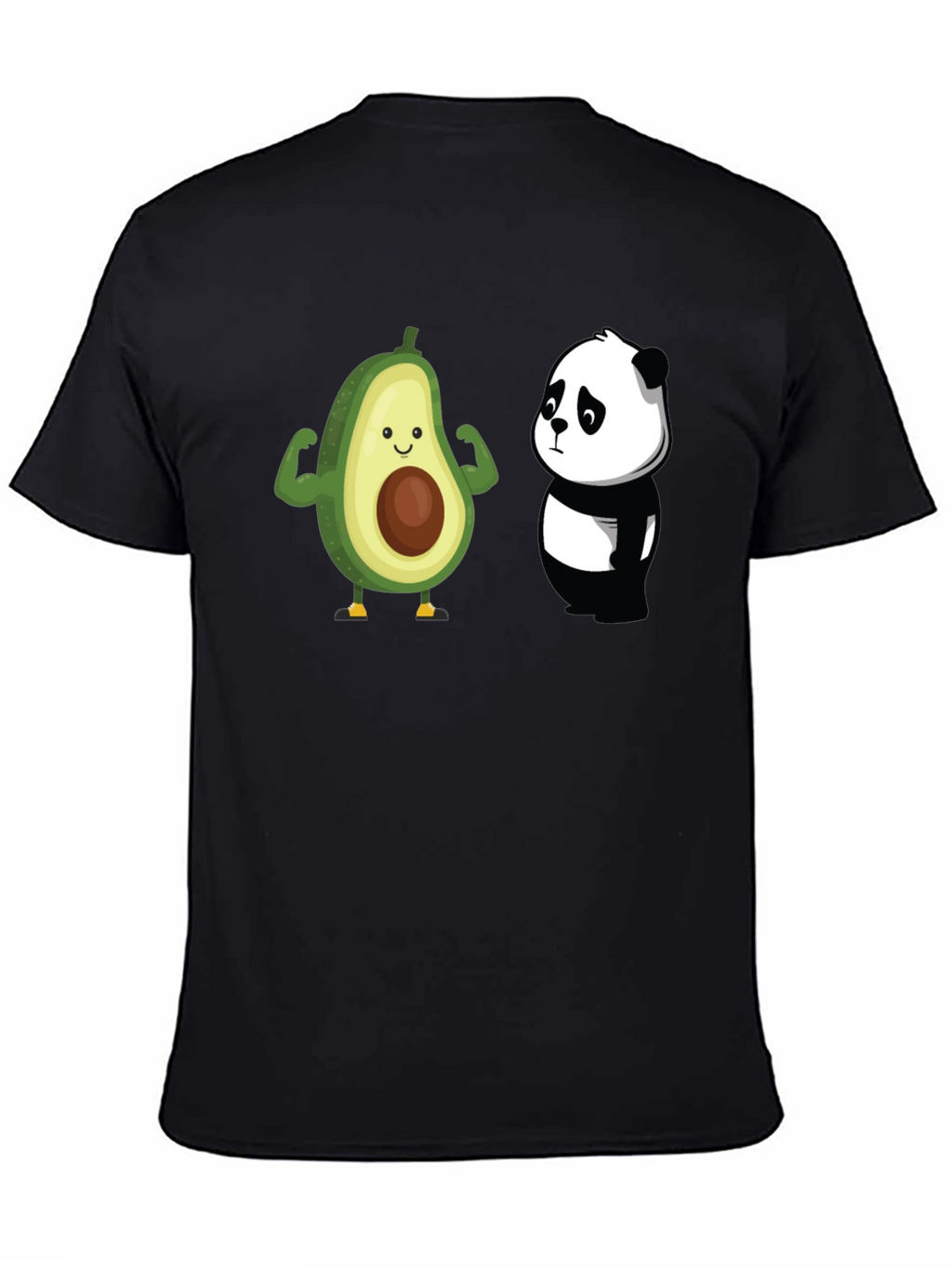 Avocado Panda Funny Graphic T-Shirt
