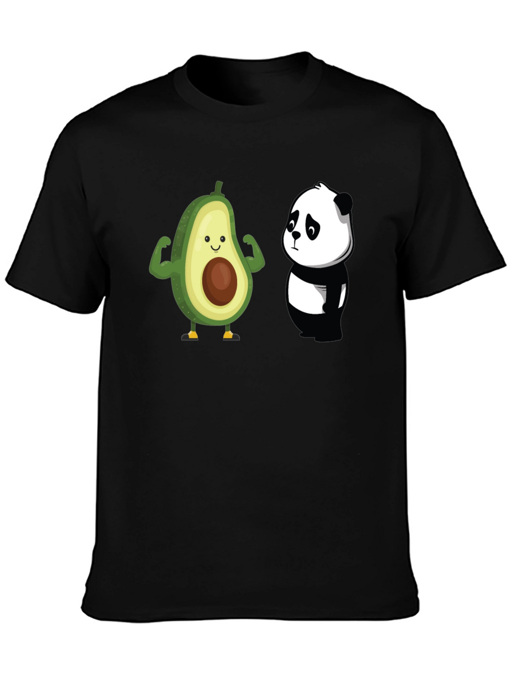 Avocado Panda Funny Graphic T-Shirt