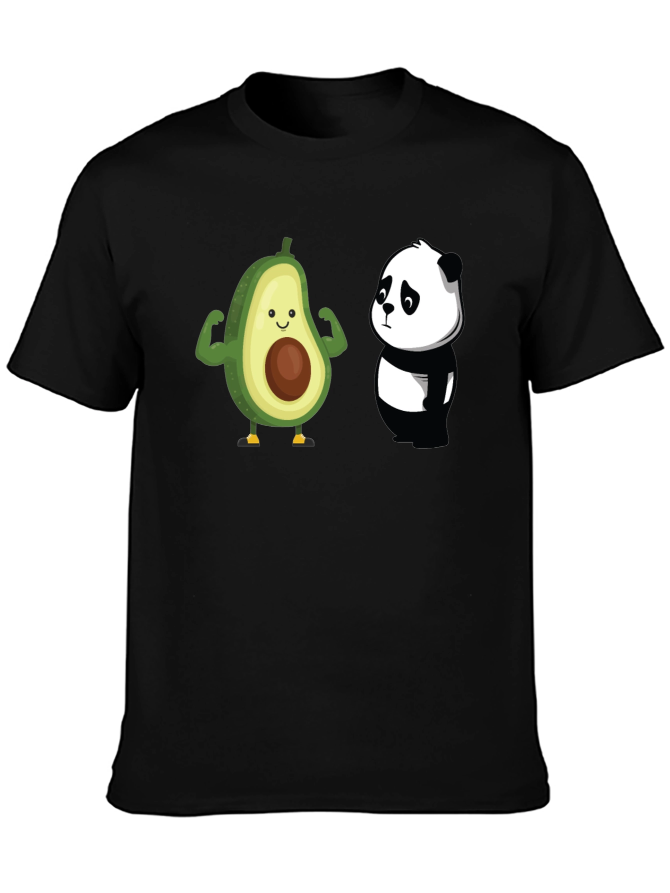 Avocado Panda Funny Graphic T-Shirt