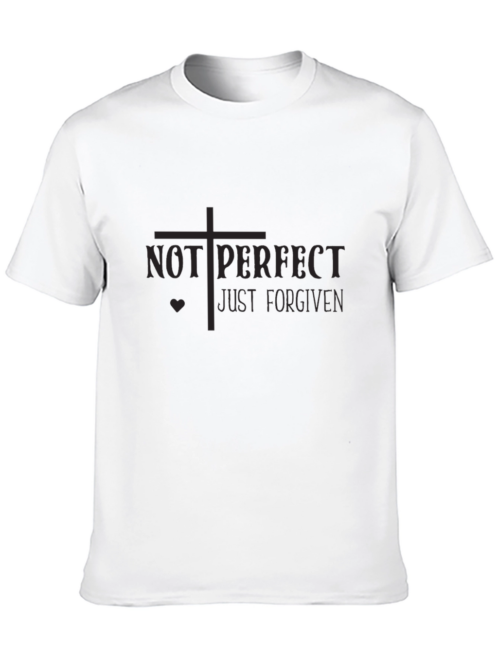 Not Perfect Just Forgiven Black T-Shirt